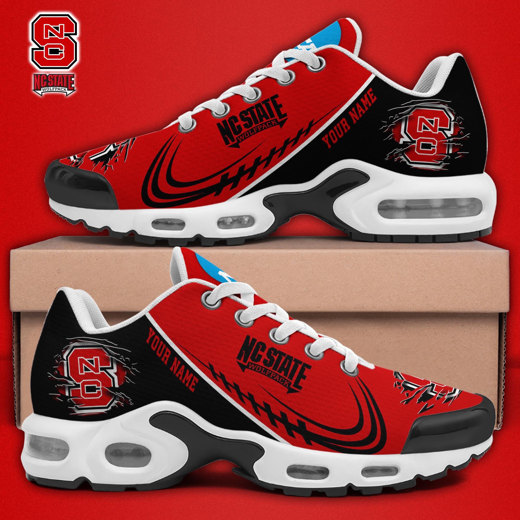 NC State Wolfpack TN Shoes 2025 Version Custom Name, Sport Shoes For Fan, Fan Gifts EHIVM-04141805