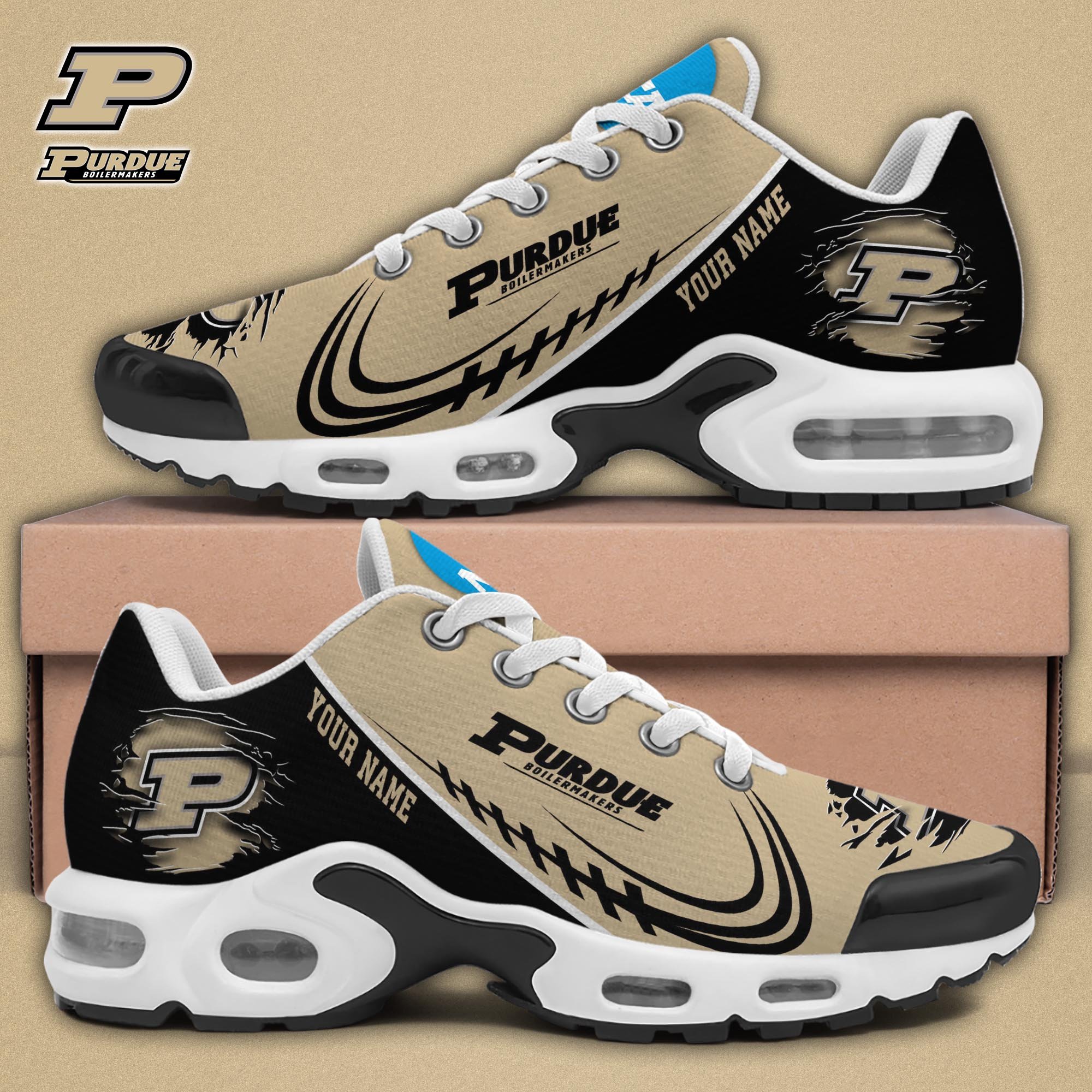Purdue Boilermakers TN Shoes 2025 Version Custom Name, Sport Shoes For Fan, Fan Gifts EHIVM-04141805