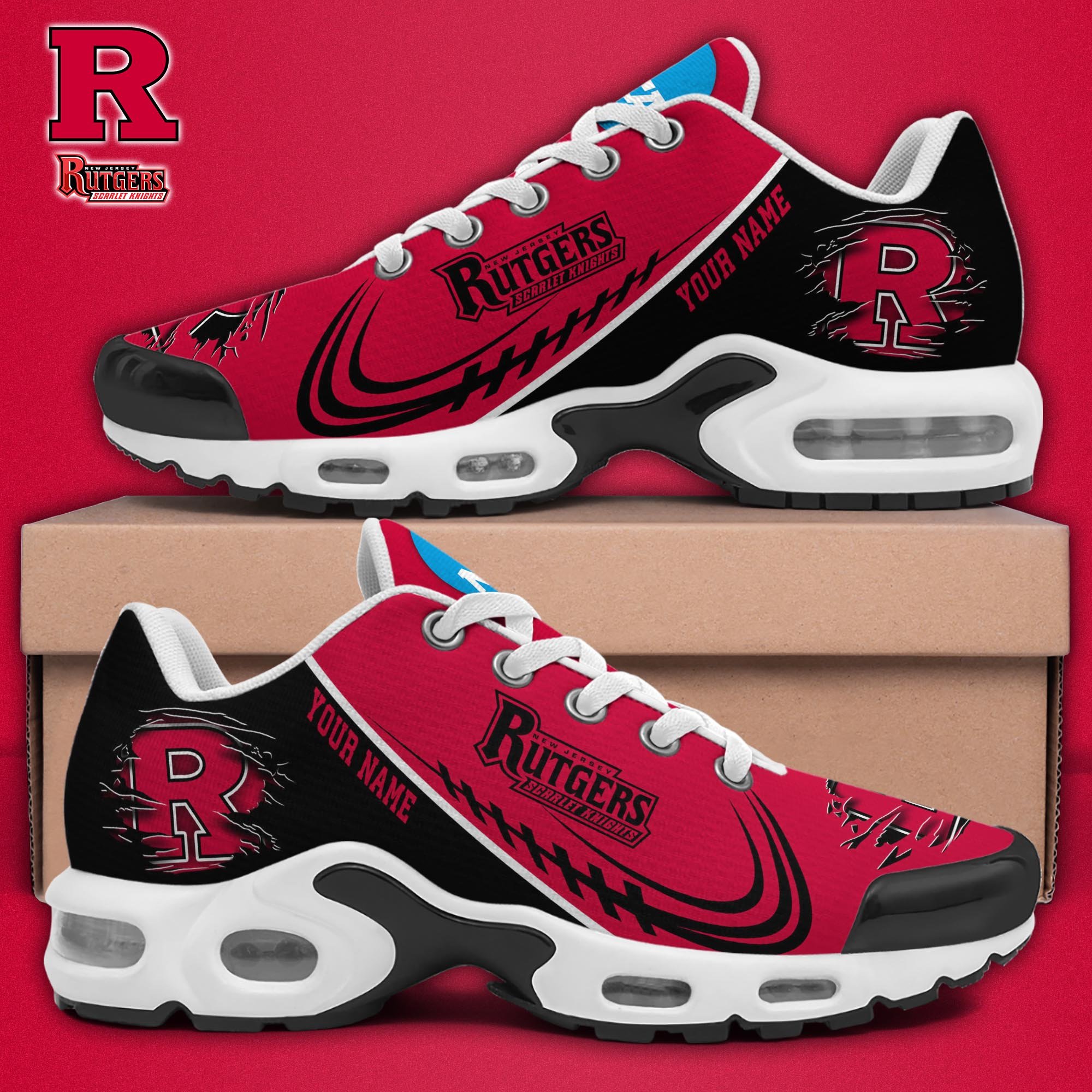 Rutgers Scarlet Knights TN Shoes 2025 Version Custom Name, Sport Shoes For Fan, Fan Gifts EHIVM-04141805