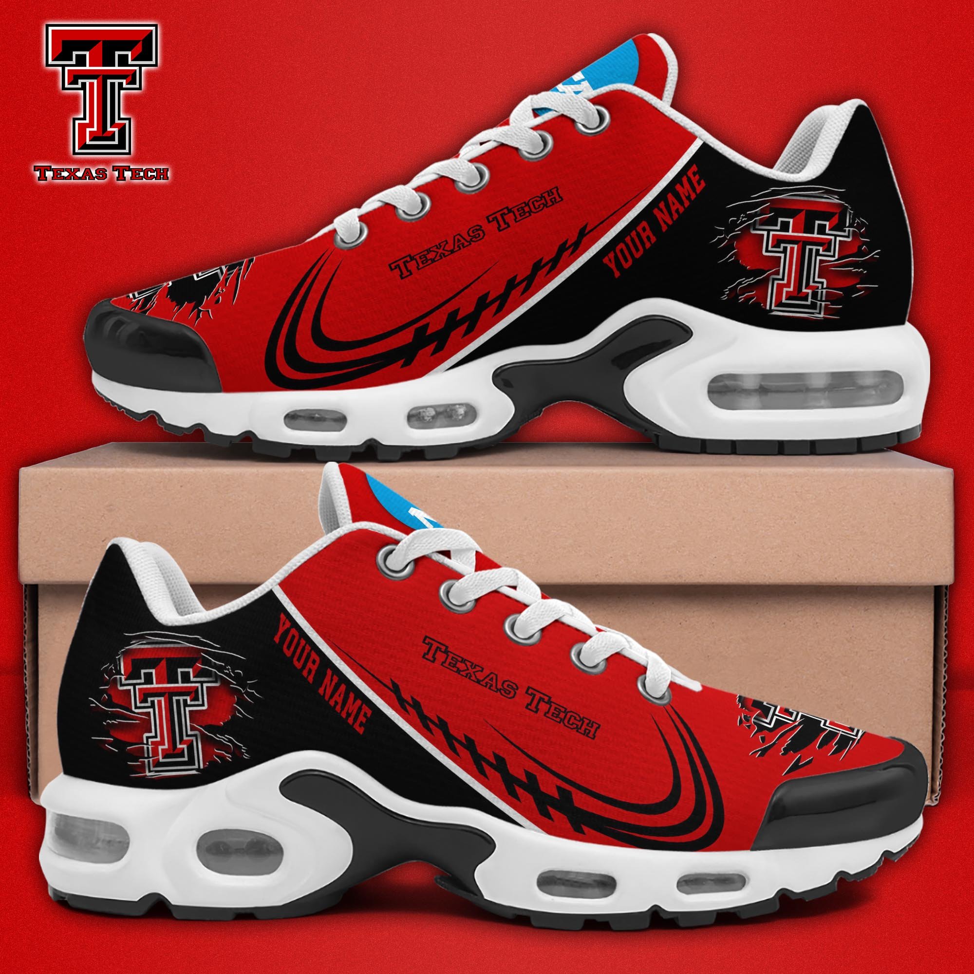 Texas Tech Red Raiders TN Shoes 2025 Version Custom Name, Sport Shoes For Fan, Fan Gifts EHIVM-04141805