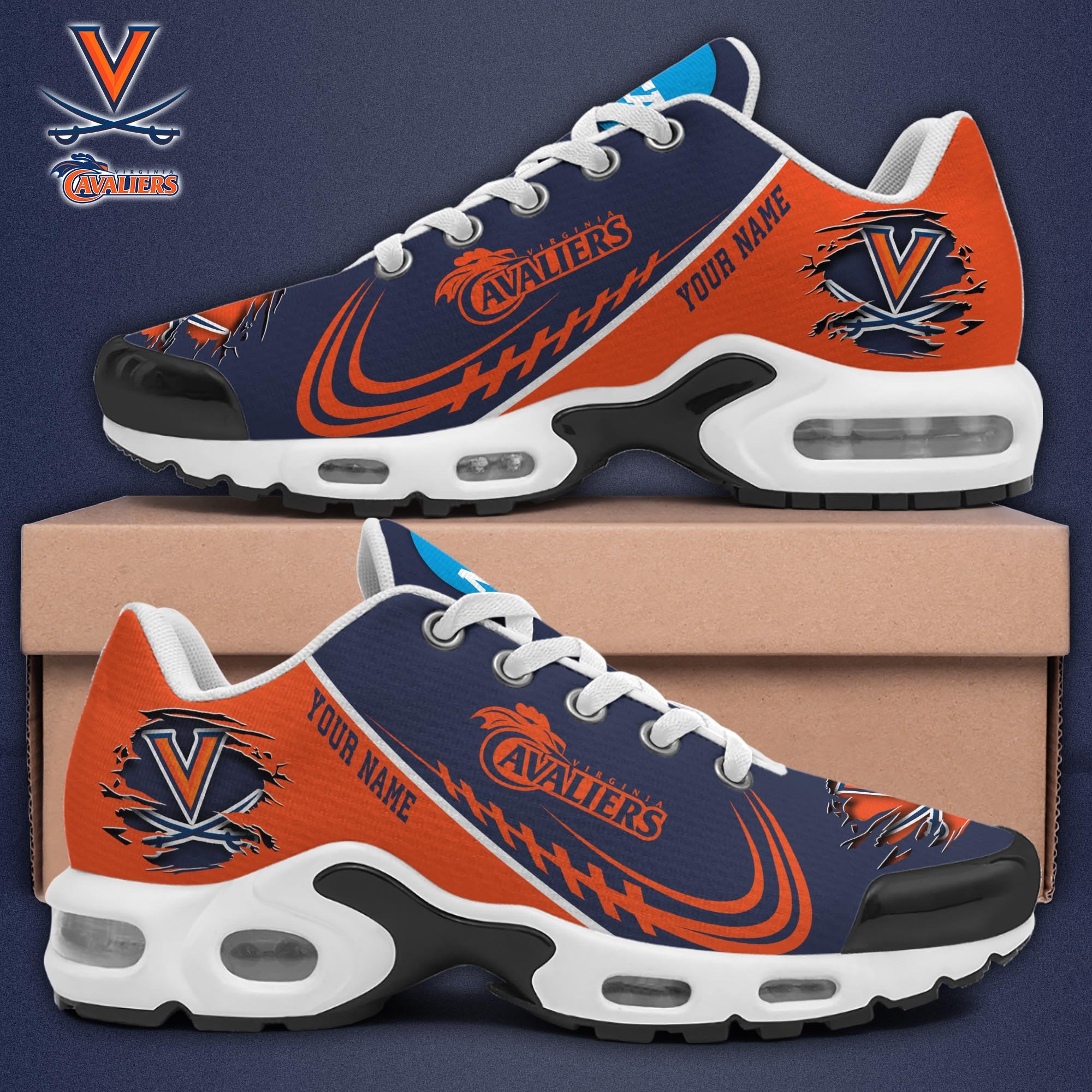 Virginia Cavaliers TN Shoes 2025 Version Custom Name, Sport Shoes For Fan, Fan Gifts EHIVM-04141805