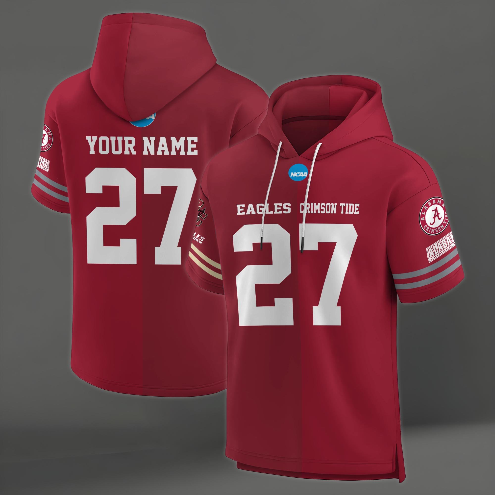 Alternative view of Boston College Eagles House Divided Hoodie Custom Name, Number And Team, Hoodie For Football Fans EHIVM-04151852
