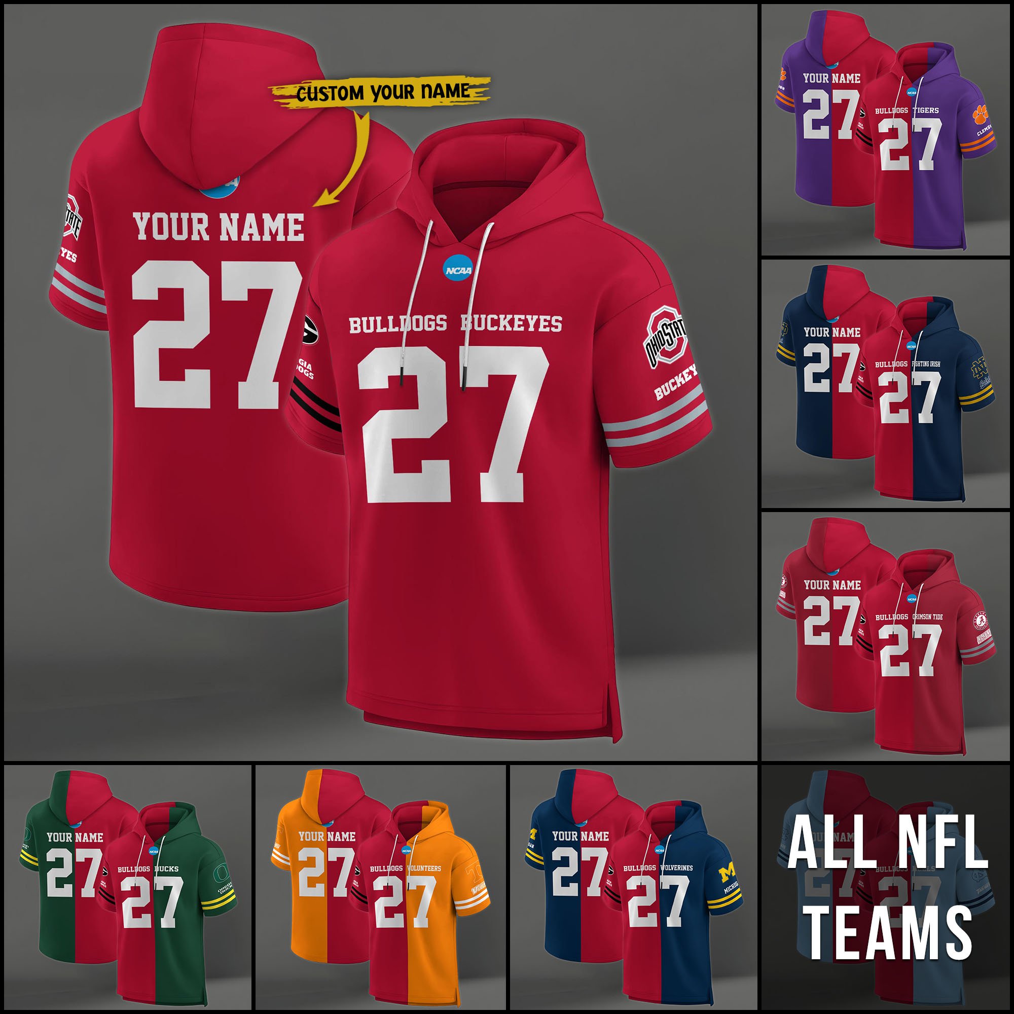 Georgia Bulldogs House Divided Hoodie Custom Name, Number And Team, Hoodie For Football Fans EHIVM-04151852