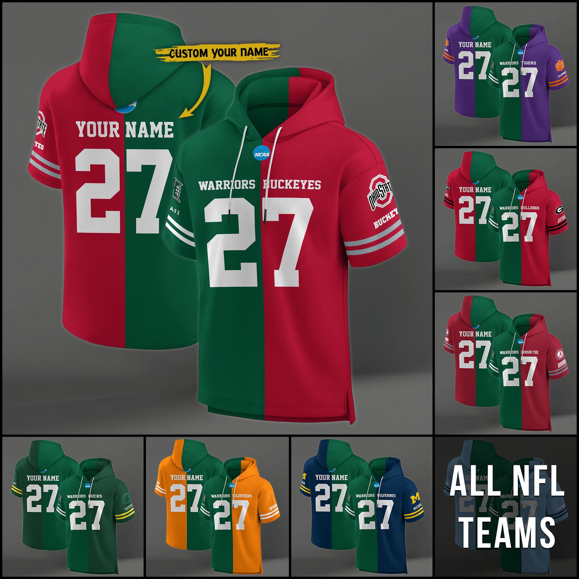 Hawaii Rainbow Warriors House Divided Hoodie Custom Name, Number And Team, Hoodie For Football Fans EHIVM-04151852