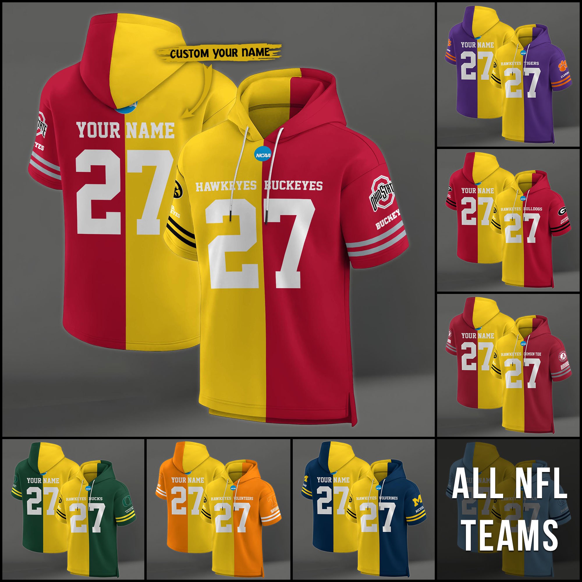 Iowa Hawkeyes House Divided Hoodie Custom Name, Number And Team, Hoodie For Football Fans EHIVM-04151852