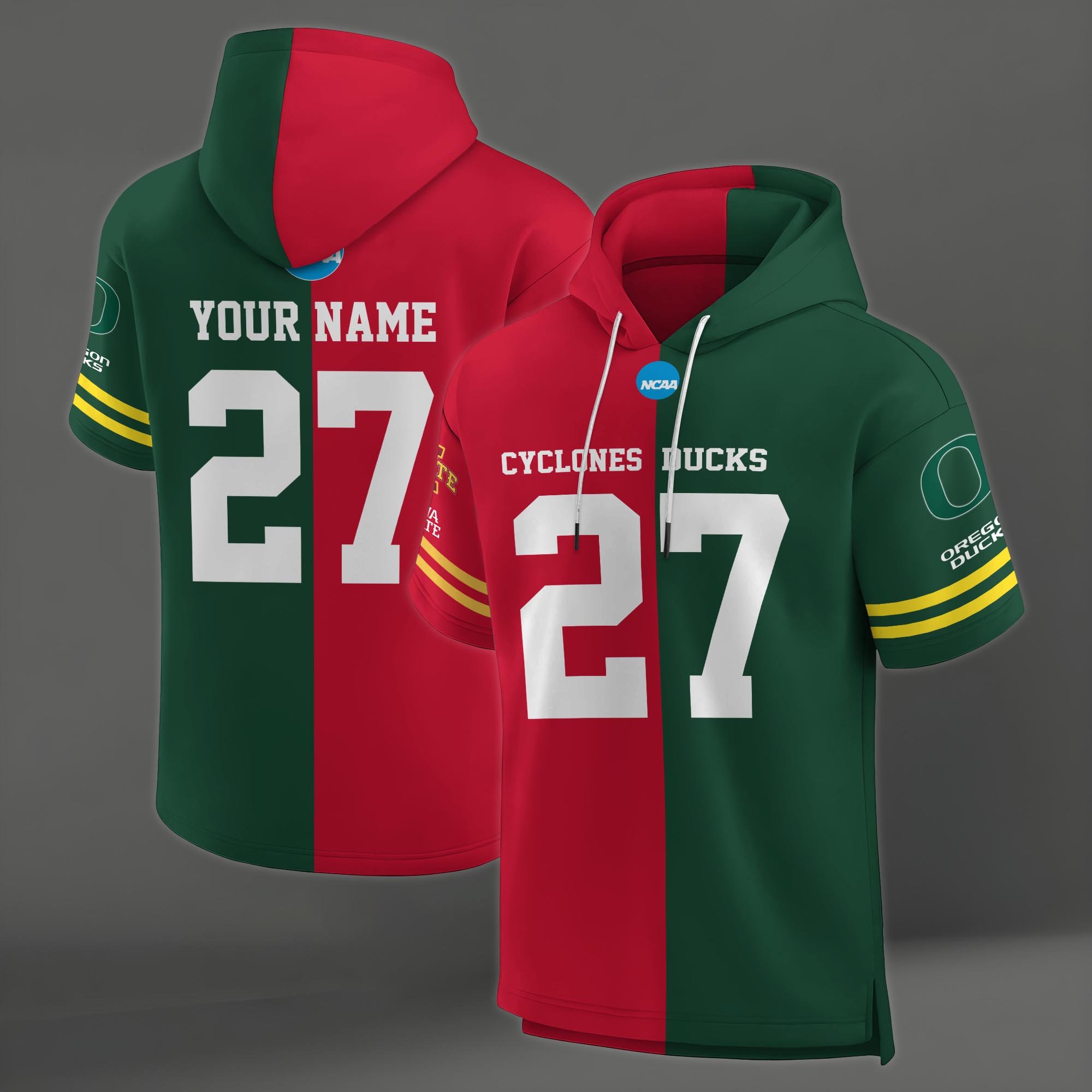 Iowa State Cyclones House Divided Hoodie Custom Name, Number And Team, Hoodie For Football Fans EHIVM-04151852 - Image 3