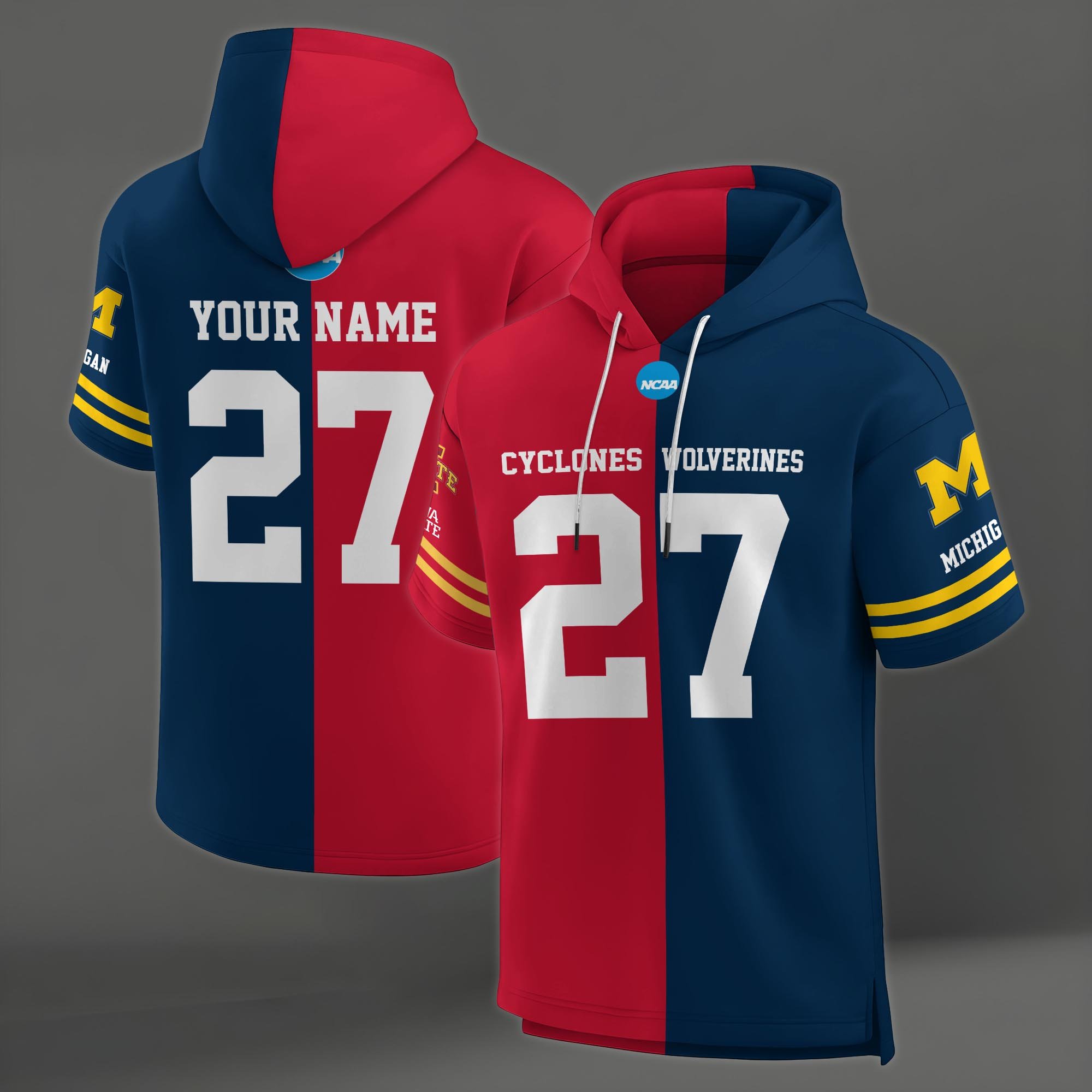 Iowa State Cyclones House Divided Hoodie Custom Name, Number And Team, Hoodie For Football Fans EHIVM-04151852 - Image 6