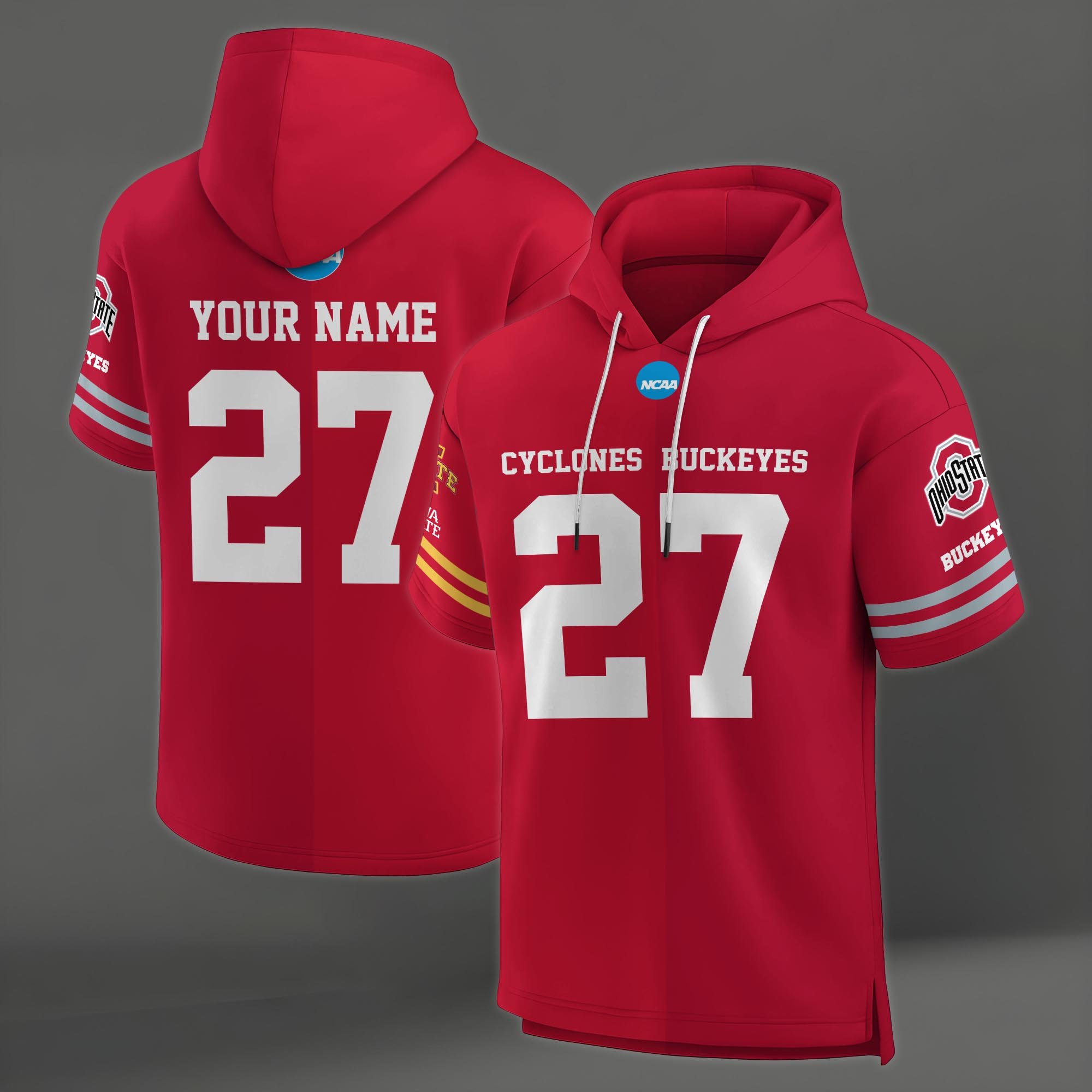 Iowa State Cyclones House Divided Hoodie Custom Name, Number And Team, Hoodie For Football Fans EHIVM-04151852 - Image 7