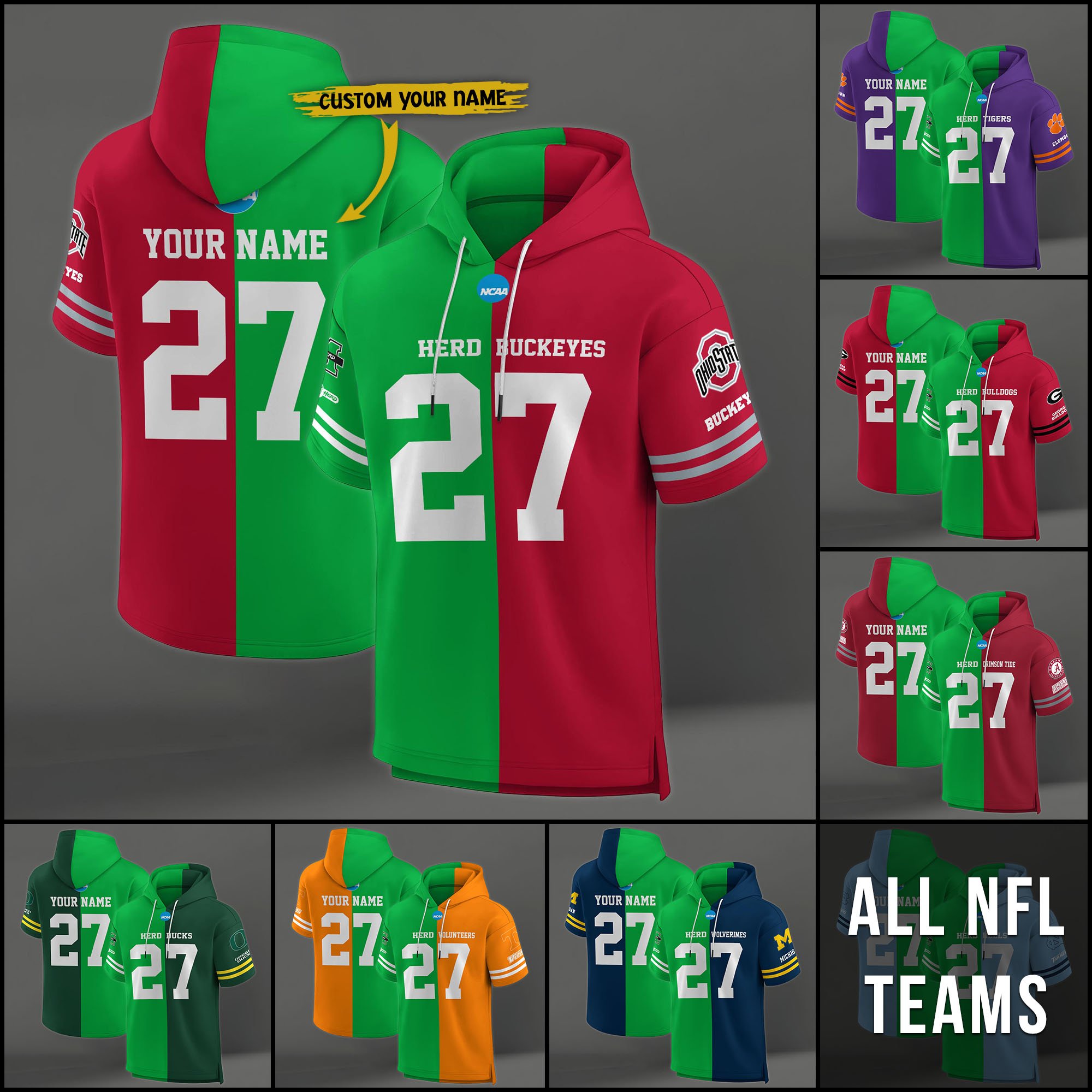 Marshall Thundering Herd House Divided Hoodie Custom Name, Number And Team, Hoodie For Football Fans EHIVM-04151852