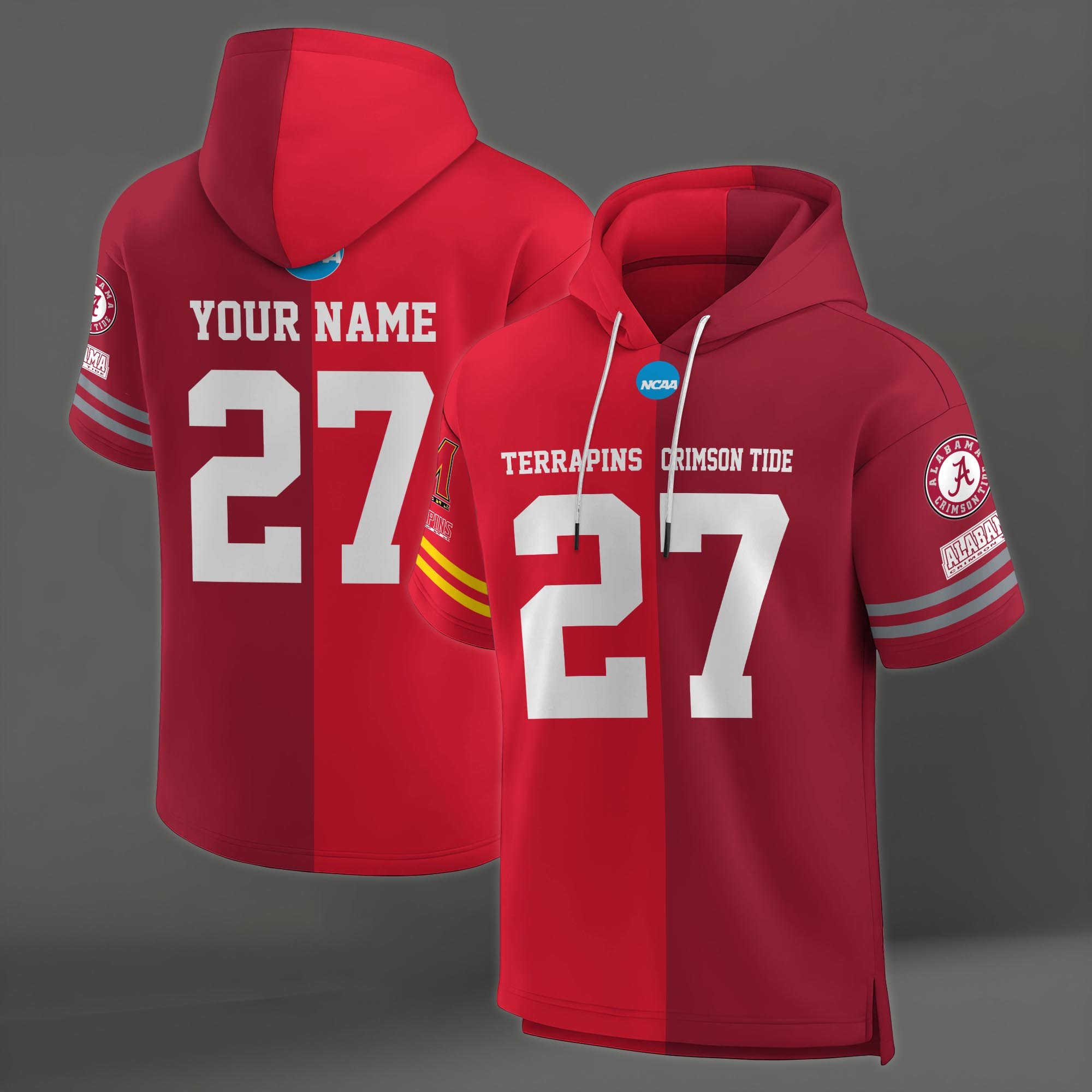 Alternative view of Maryland Terrapins House Divided Hoodie Custom Name, Number And Team, Hoodie For Football Fans EHIVM-04151852