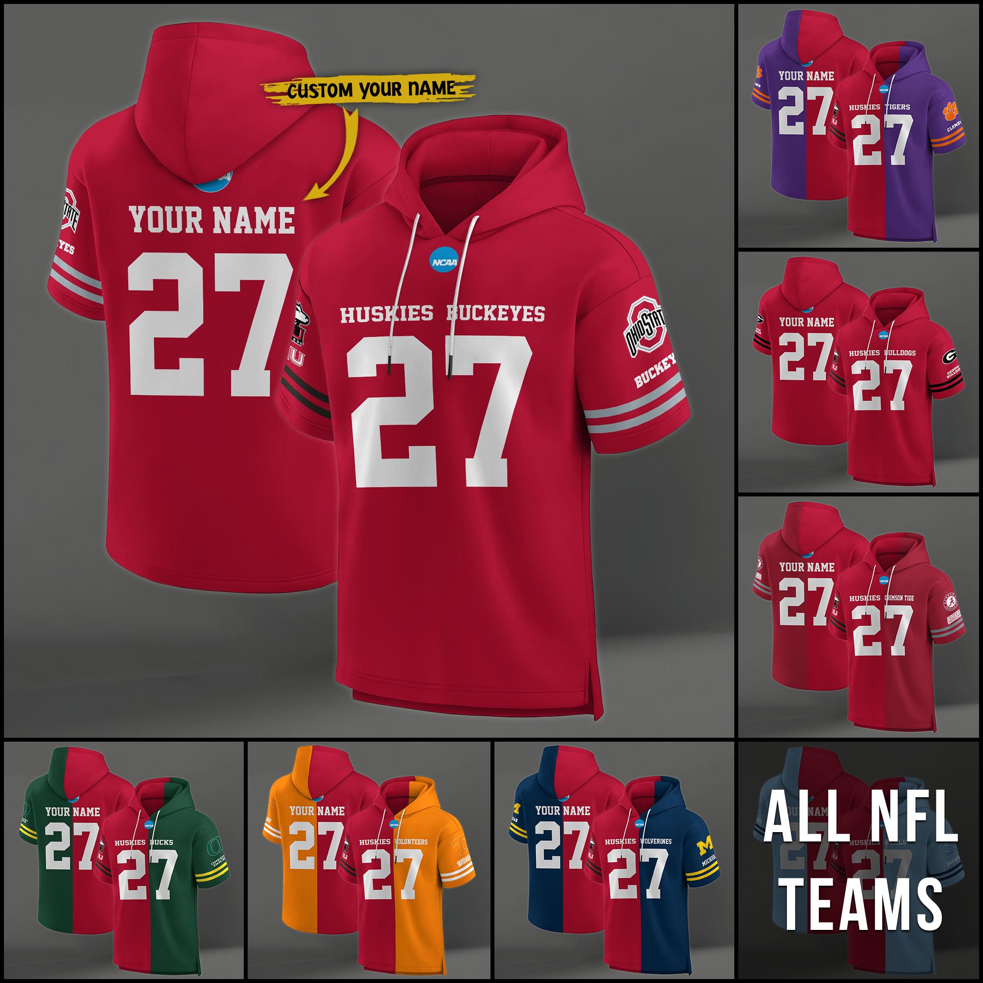 Northern Illinois Huskies House Divided Hoodie Custom Name, Number And Team, Hoodie For Football Fans EHIVM-04151852