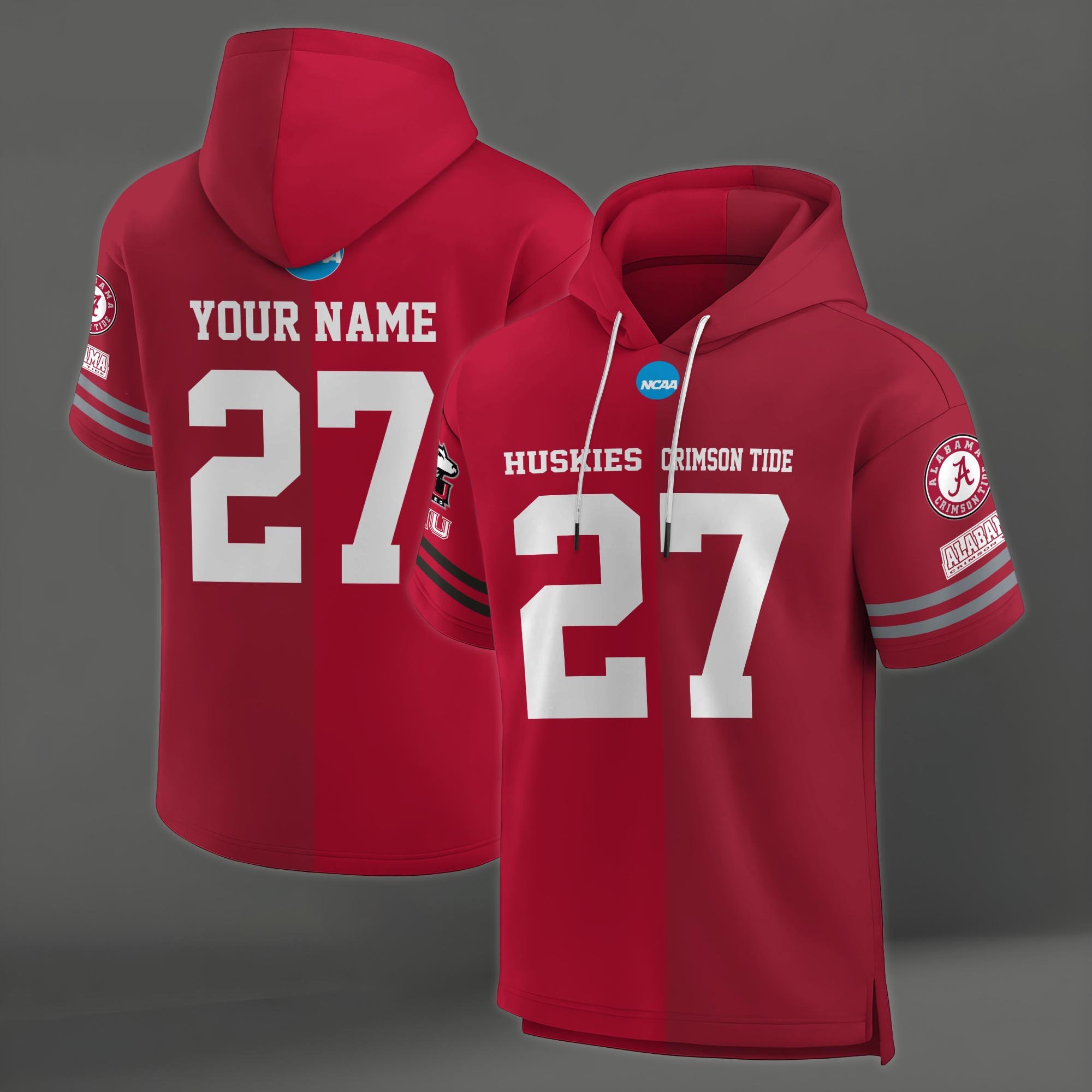 Alternative view of Northern Illinois Huskies House Divided Hoodie Custom Name, Number And Team, Hoodie For Football Fans EHIVM-04151852