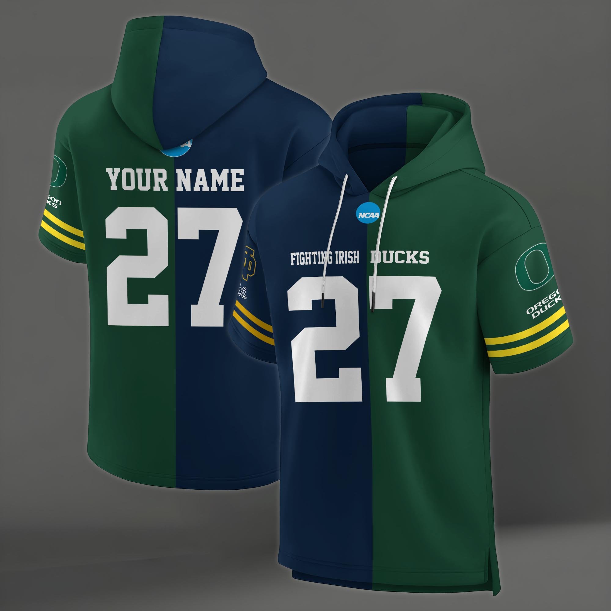 Notre Dame Fighting Irish House Divided Hoodie Custom Name, Number And Team, Hoodie For Football Fans EHIVM-04151852 - Image 3