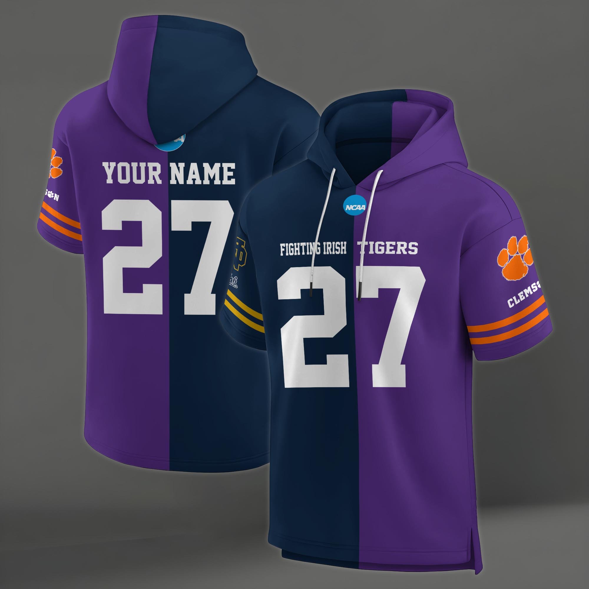 Notre Dame Fighting Irish House Divided Hoodie Custom Name, Number And Team, Hoodie For Football Fans EHIVM-04151852 - Image 4