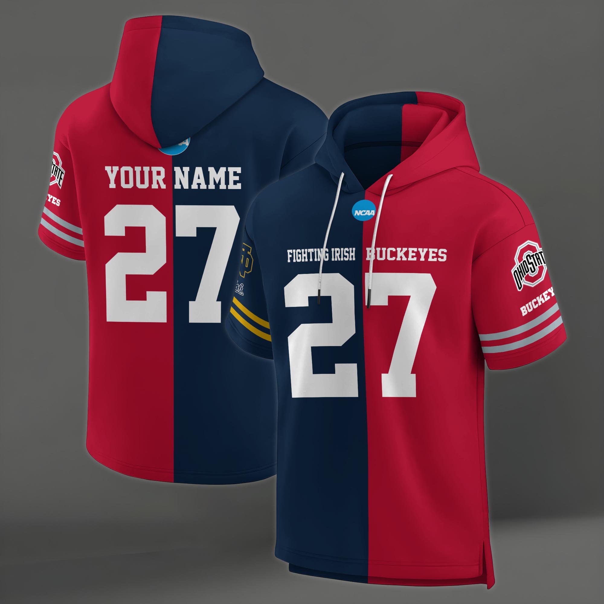 Notre Dame Fighting Irish House Divided Hoodie Custom Name, Number And Team, Hoodie For Football Fans EHIVM-04151852 - Image 7