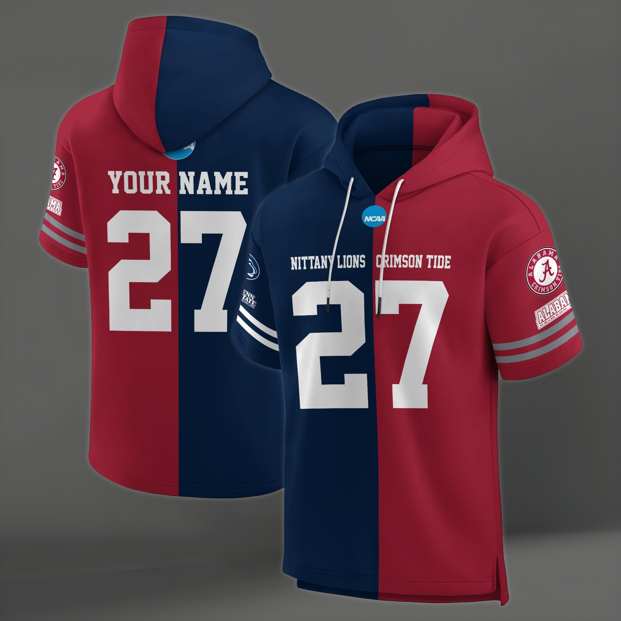 Alternative view of Penn State Nittany Lions House Divided Hoodie Custom Name, Number And Team, Hoodie For Football Fans EHIVM-04151852