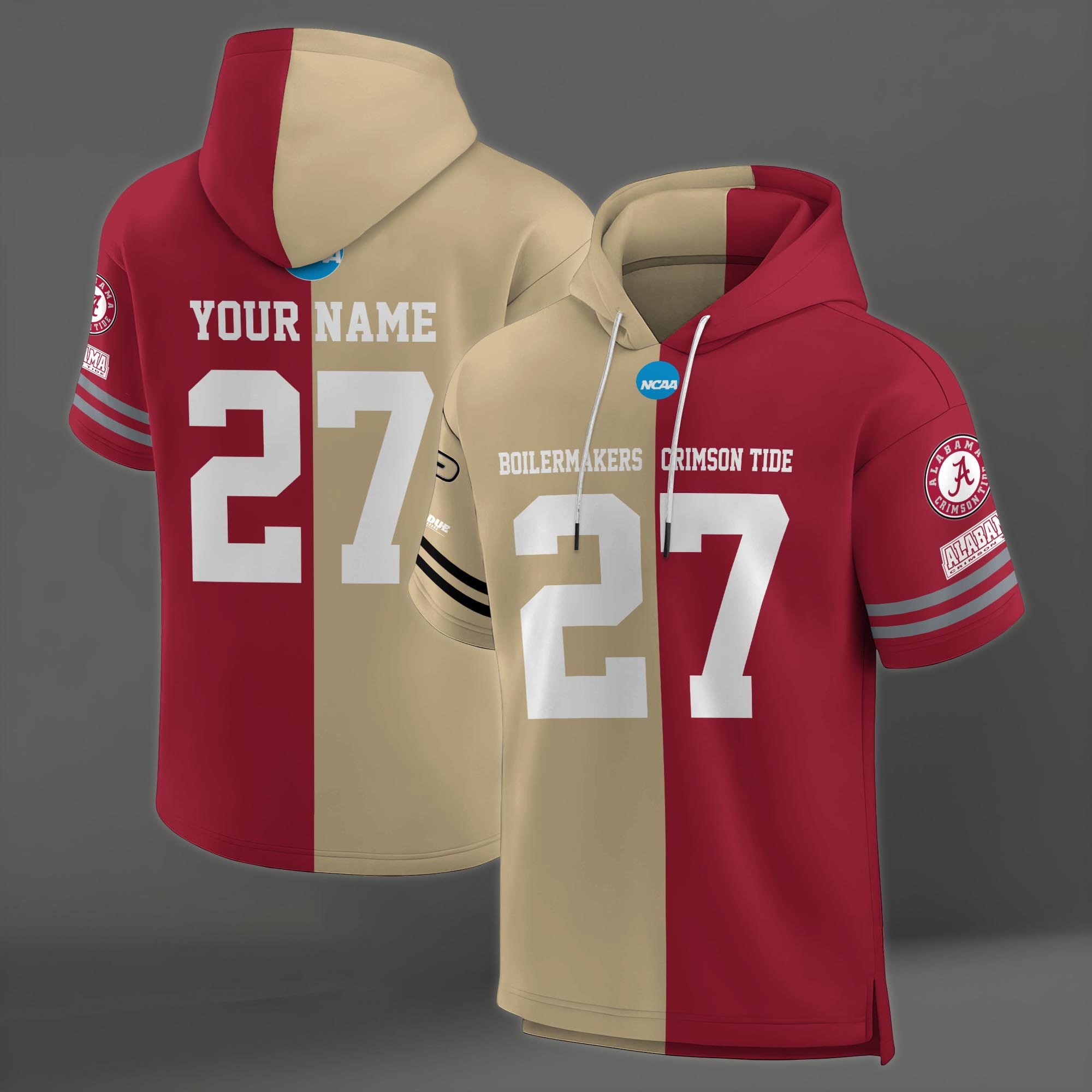 Alternative view of Purdue Boilermakers House Divided Hoodie Custom Name, Number And Team, Hoodie For Football Fans EHIVM-04151852
