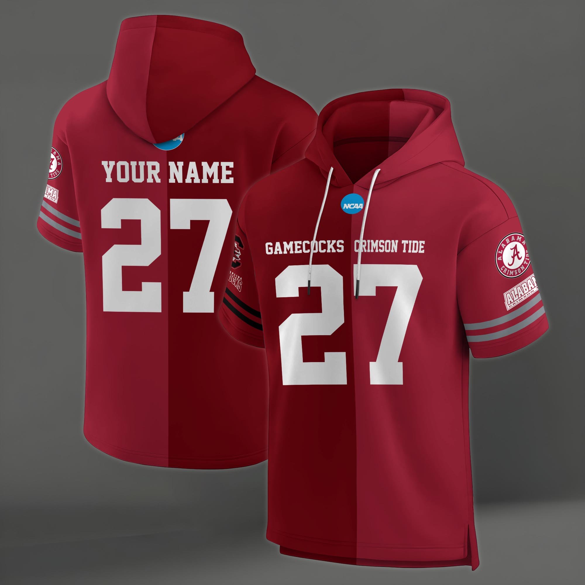 Alternative view of South Carolina Gamecocks House Divided Hoodie Custom Name, Number And Team, Hoodie For Football Fans EHIVM-04151852