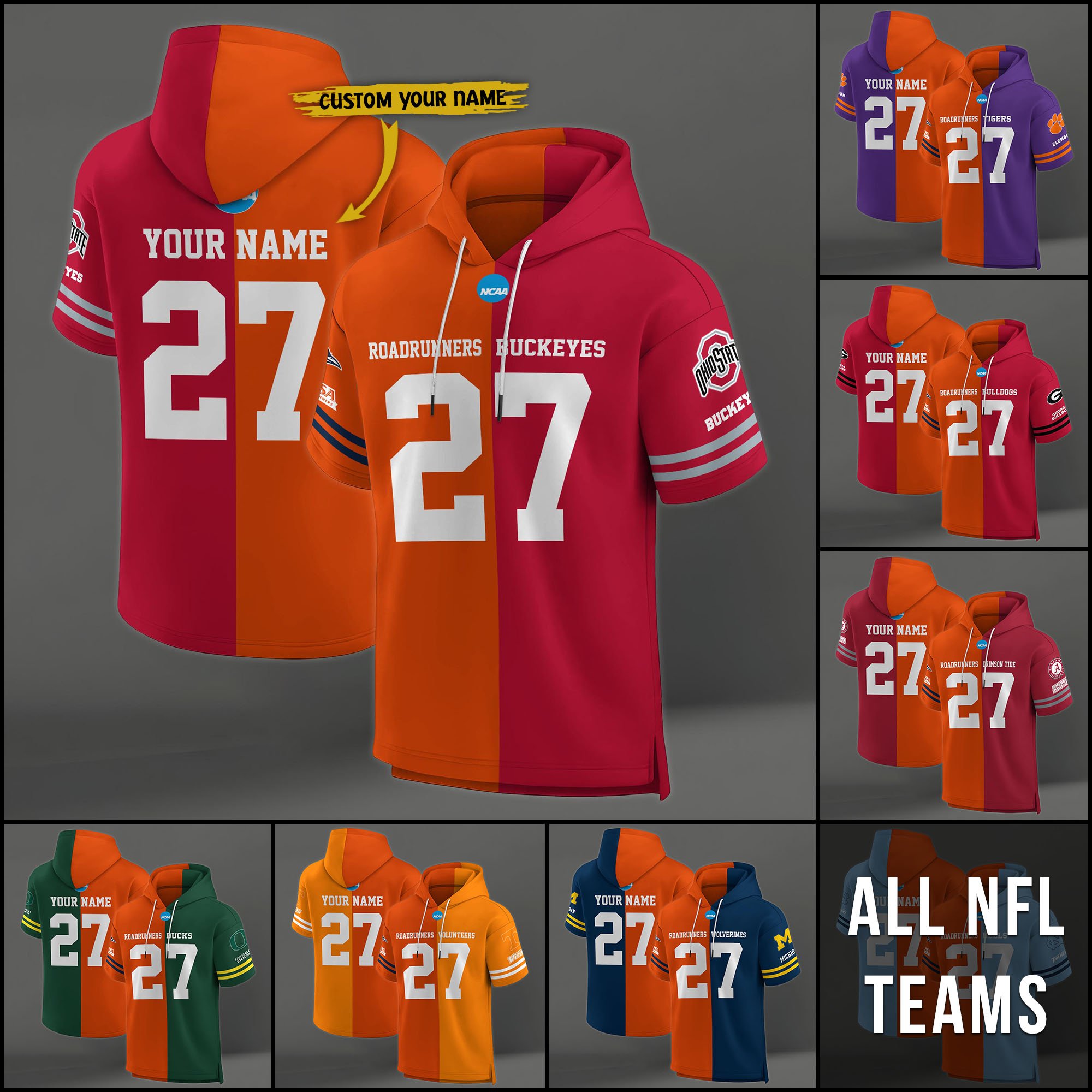 UTSA Roadrunners House Divided Hoodie Custom Name, Number And Team, Hoodie For Football Fans EHIVM-04151852