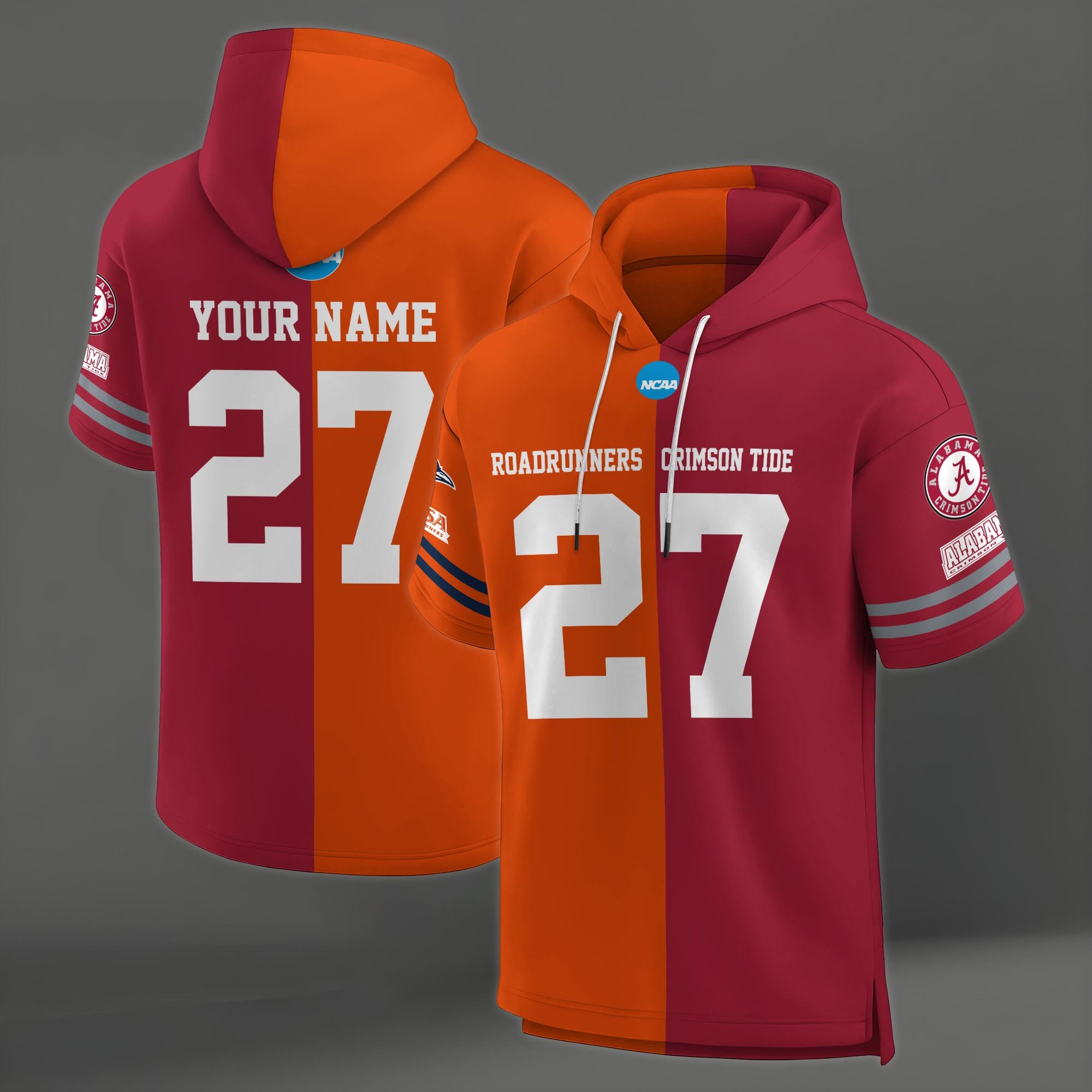 Alternative view of UTSA Roadrunners House Divided Hoodie Custom Name, Number And Team, Hoodie For Football Fans EHIVM-04151852