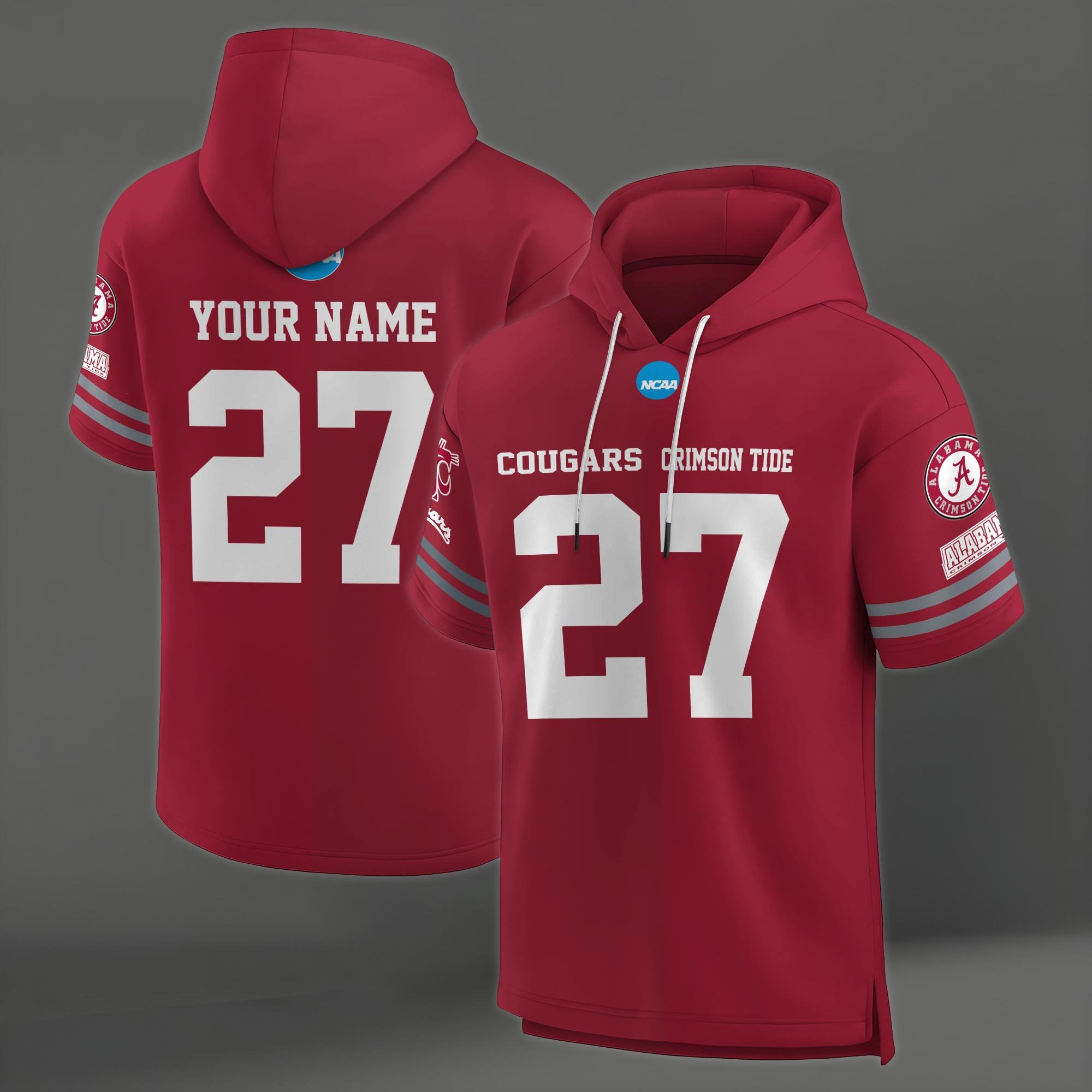 Alternative view of Washington State Cougars House Divided Hoodie Custom Name, Number And Team, Hoodie For Football Fans EHIVM-04151852