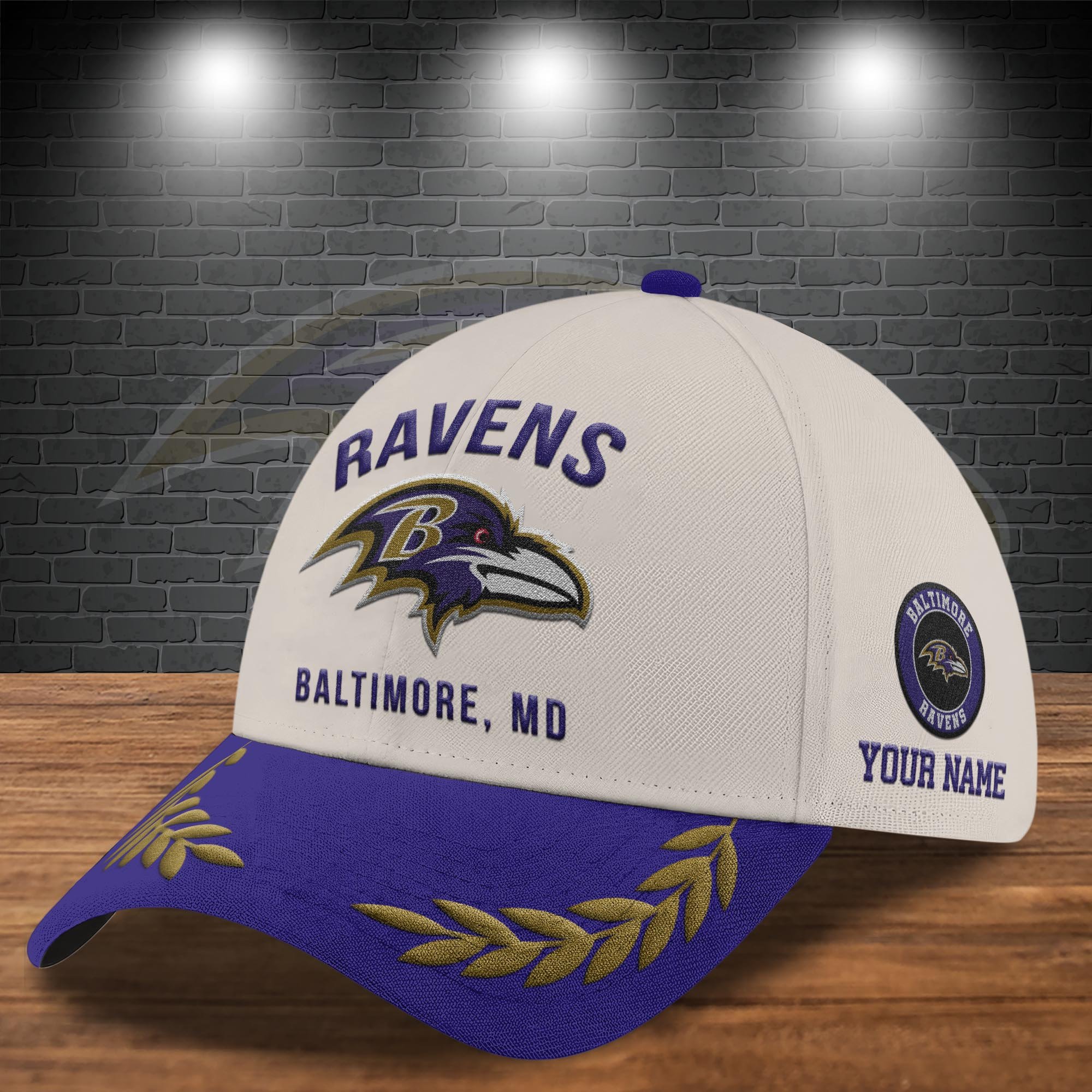 Alternative view of Baltimore Ravens Cap New 2025 Version Custom Your Name, Sport Team Cap, Sport Gift For Fans EHIVM-04091704N