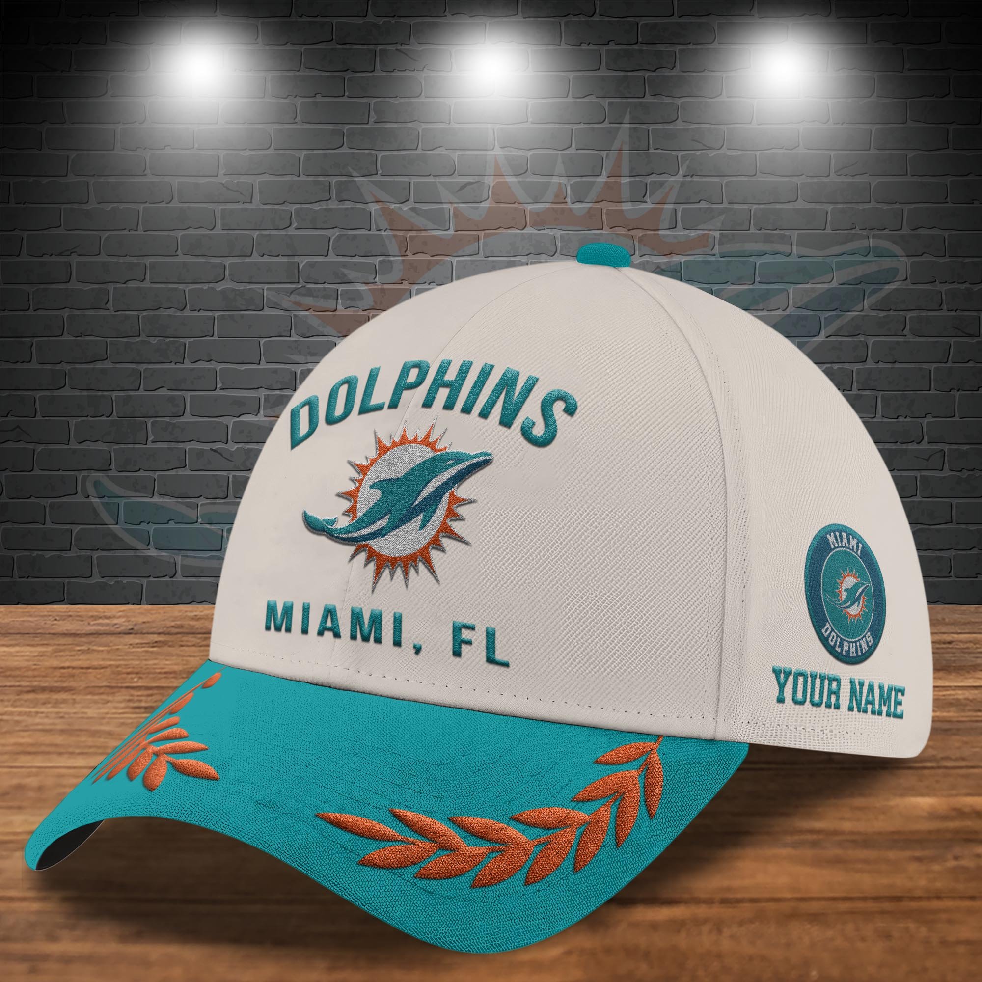 Alternative view of Miami Dolphins Cap New 2025 Version Custom Your Name, Sport Team Cap, Sport Gift For Fans EHIVM-04091704N
