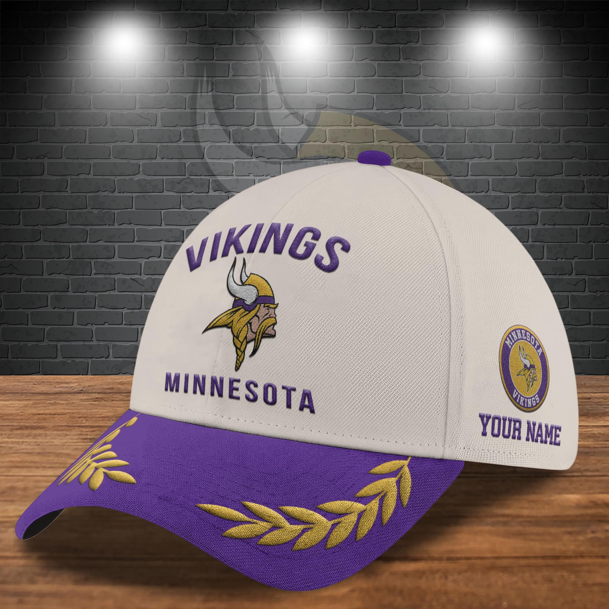 Alternative view of Minnesota Vikings Cap New 2025 Version Custom Your Name, Sport Team Cap, Sport Gift For Fans EHIVM-04091704N