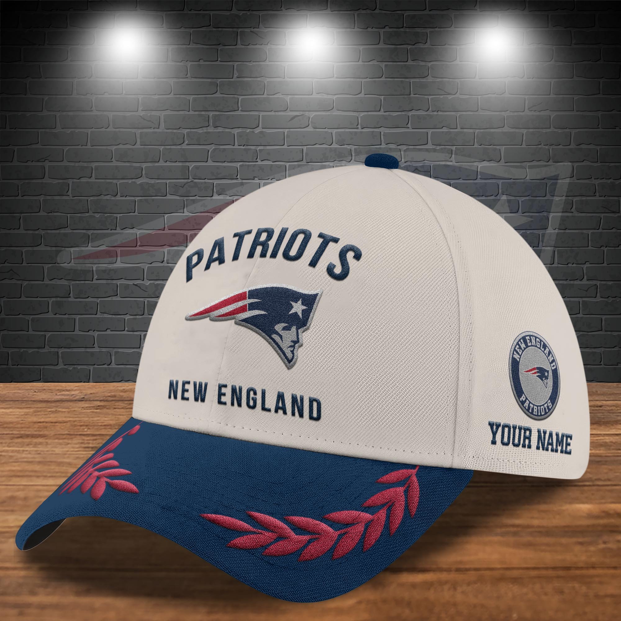 Alternative view of New England Patriots Cap New 2025 Version Custom Your Name, Sport Team Cap, Sport Gift For Fans EHIVM-04091704N