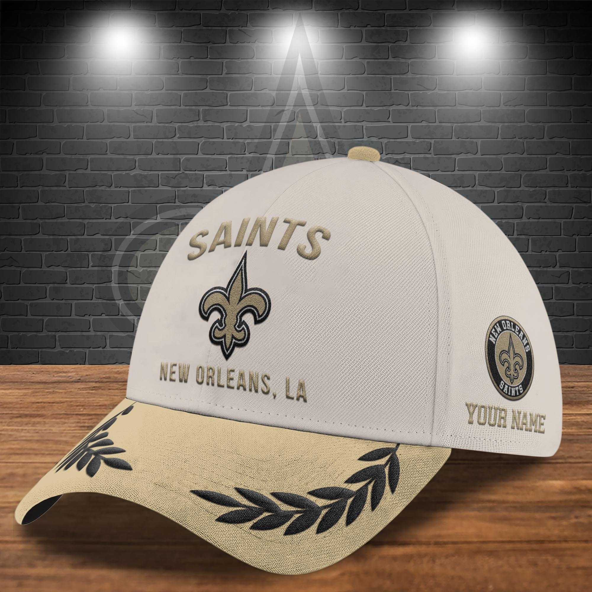 Alternative view of New Orleans Saints Cap New 2025 Version Custom Your Name, Sport Team Cap, Sport Gift For Fans EHIVM-04091704N