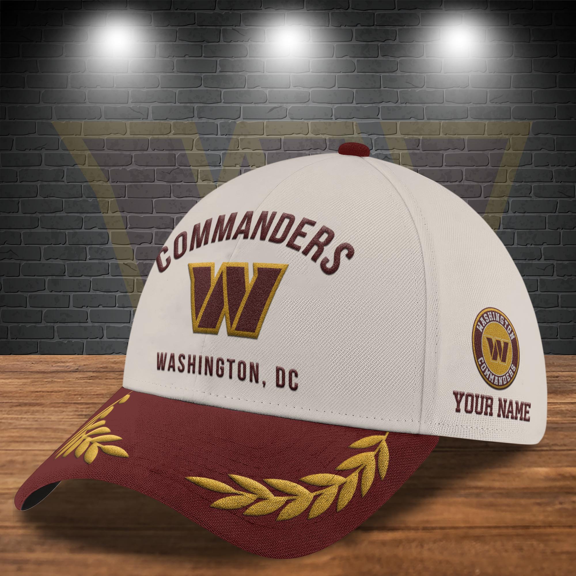 Alternative view of Washington Commanders Cap New 2025 Version Custom Your Name, Sport Team Cap, Sport Gift For Fans EHIVM-04091704N