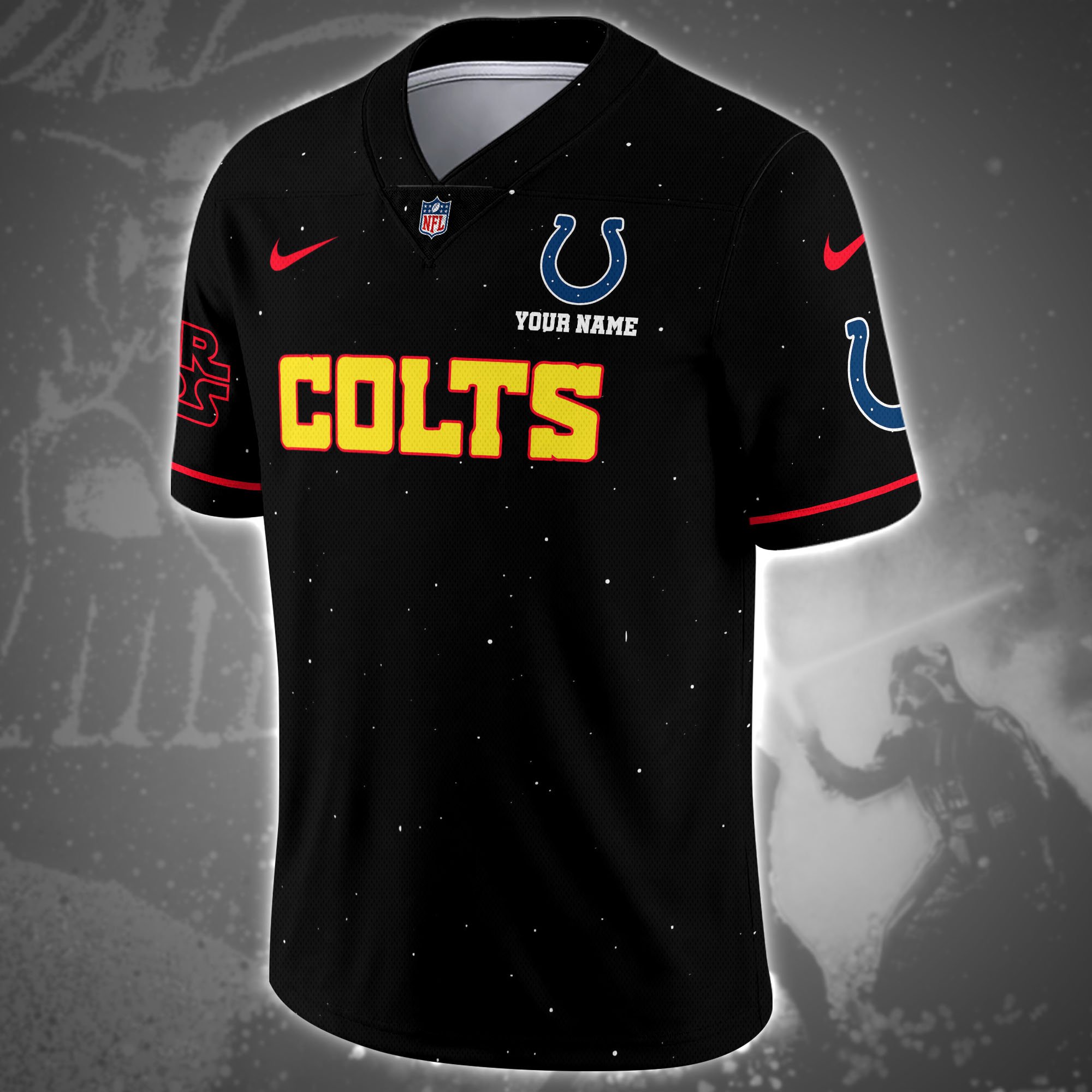 Alternative view of Indianapolis Colts Team And Star Wars Vneck Football Jersey Custom Name, Sport Shirts, Sport Gifts ETRG-04011569