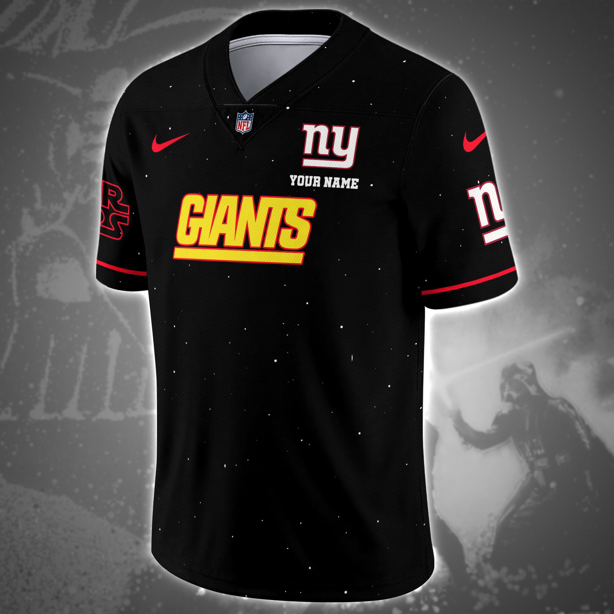 Alternative view of New York Giants Team And Star Wars Vneck Football Jersey Custom Name, Sport Shirts, Sport Gifts ETRG-04011569