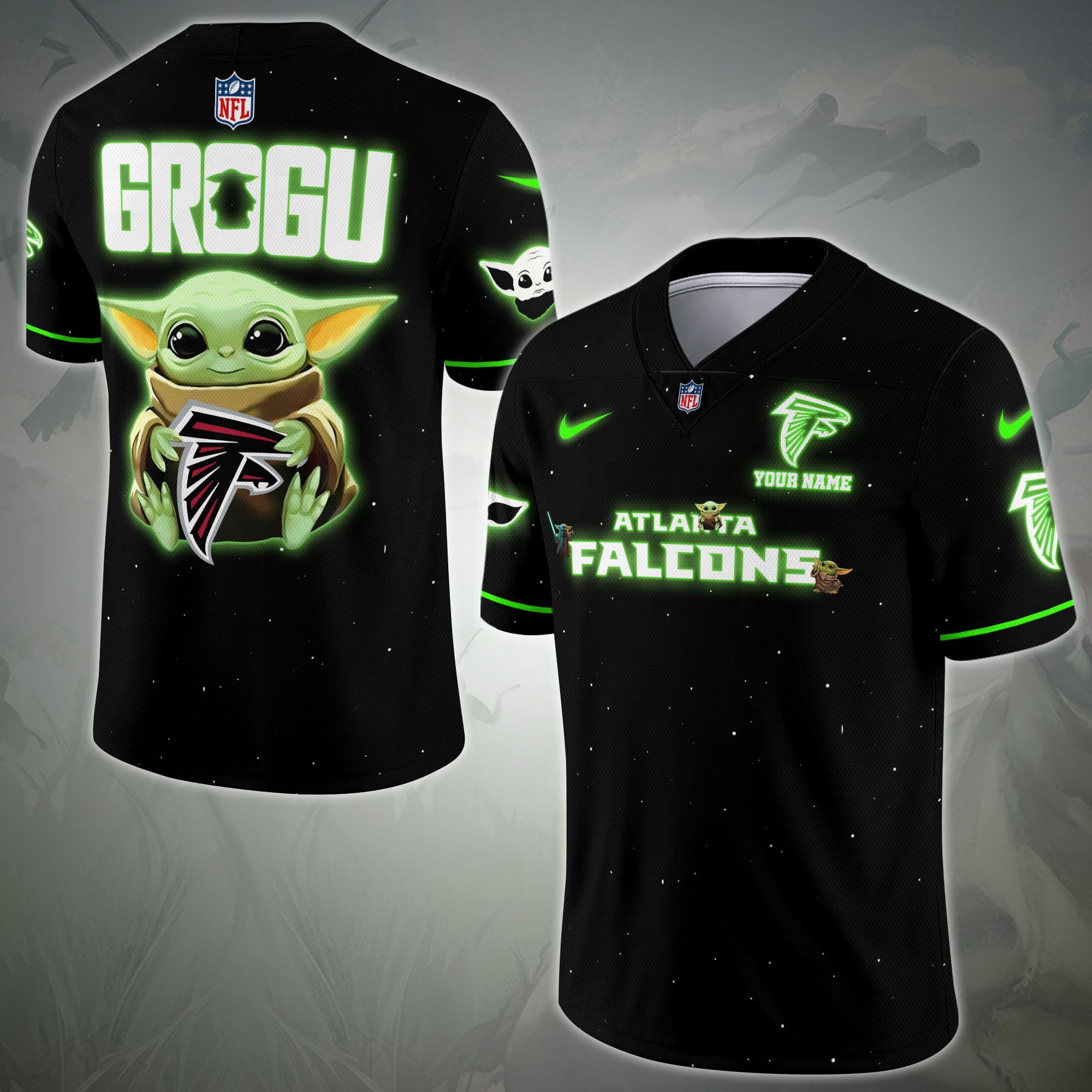 Atlanta Falcons Sport Team Vneck Football Jersey Custom Name, Sport Team Shirt For Fan, Sport Gifts ETRG-04171881