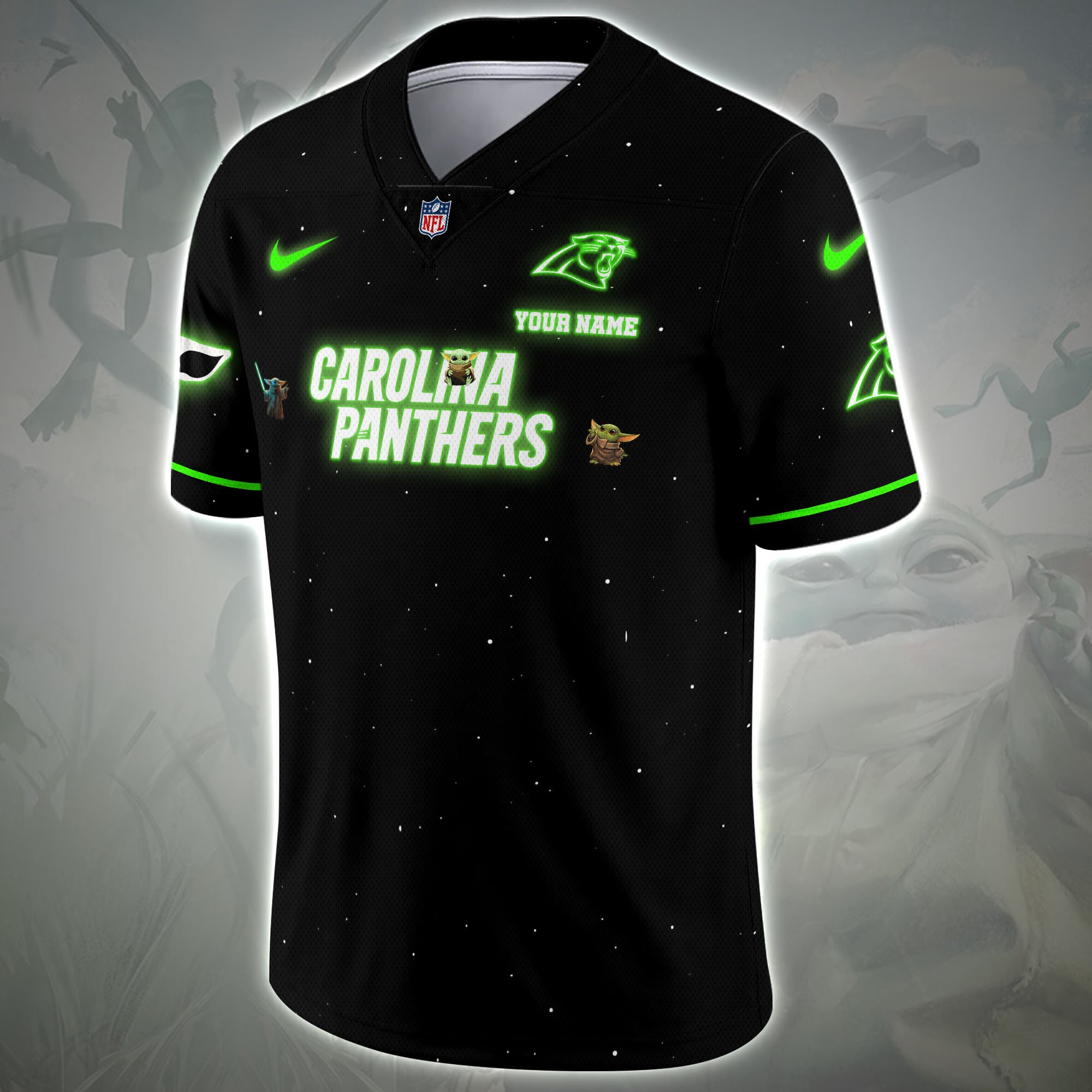 Alternative view of Carolina Panthers Sport Team Vneck Football Jersey Custom Name, Sport Team Shirt For Fan, Sport Gifts ETRG-04171881