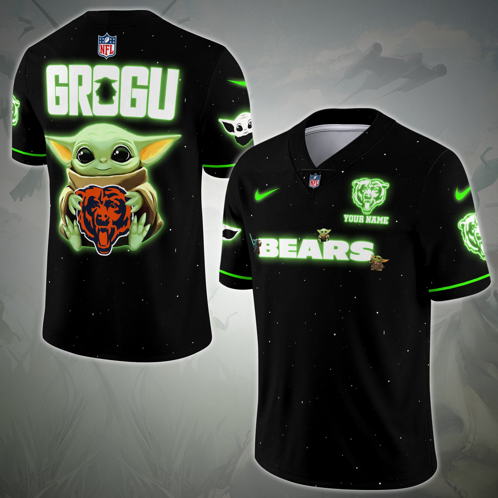 Chicago Bears Sport Team Vneck Football Jersey Custom Name, Sport Team Shirt For Fan, Sport Gifts ETRG-04171881