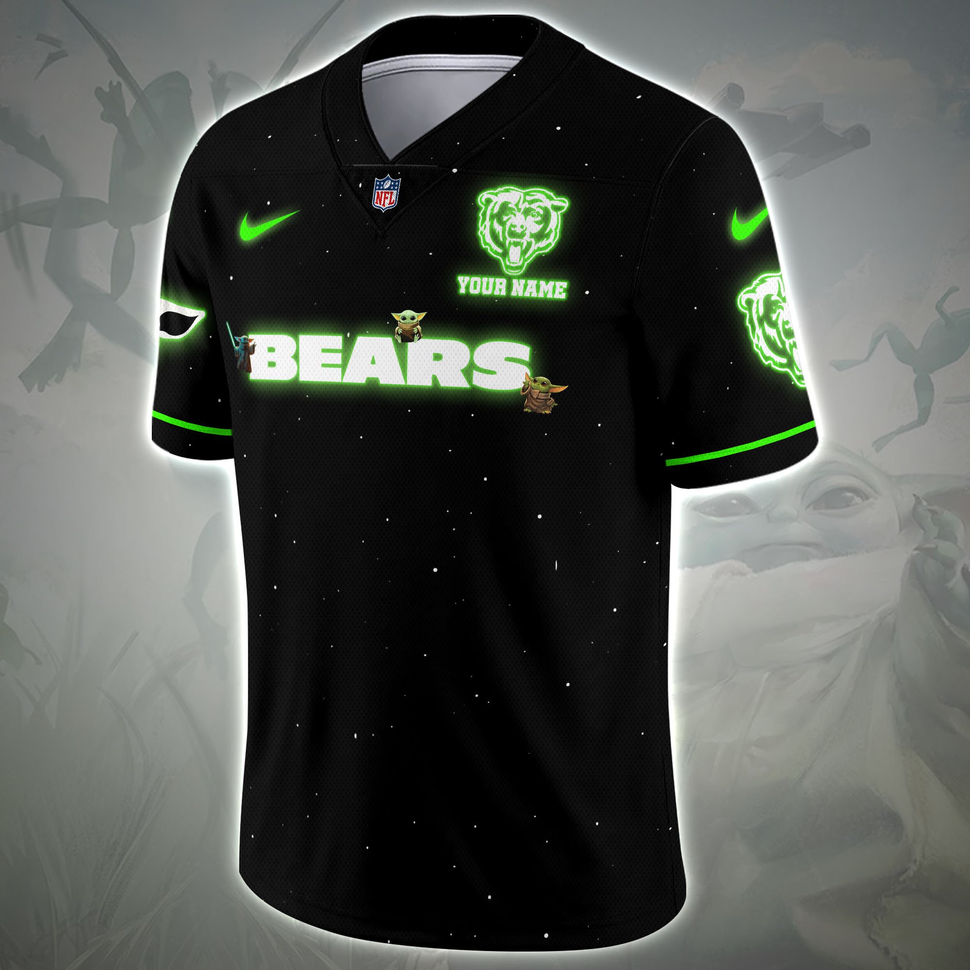 Alternative view of Chicago Bears Sport Team Vneck Football Jersey Custom Name, Sport Team Shirt For Fan, Sport Gifts ETRG-04171881