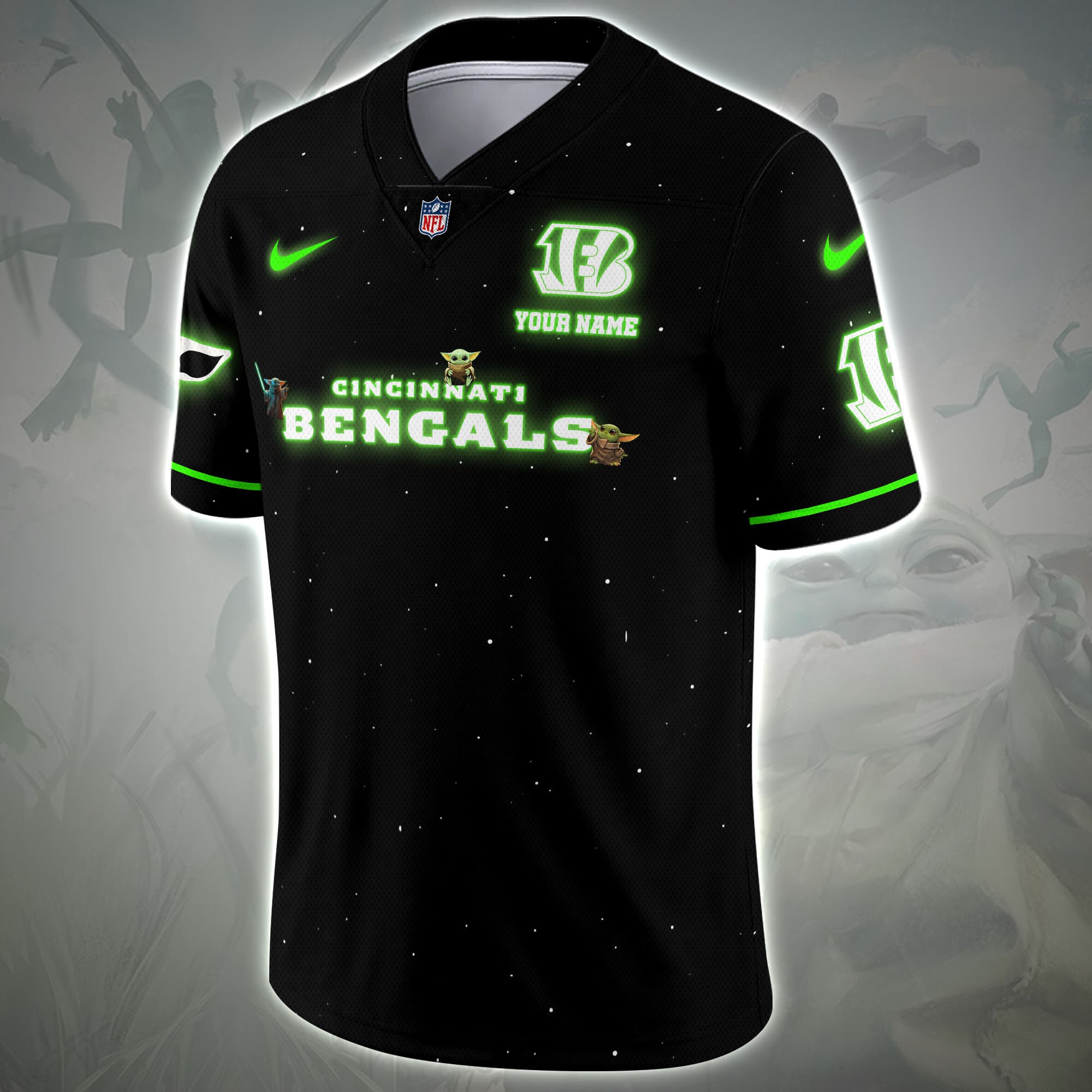 Alternative view of Cincinnati Bengals Sport Team Vneck Football Jersey Custom Name, Sport Team Shirt For Fan, Sport Gifts ETRG-04171881