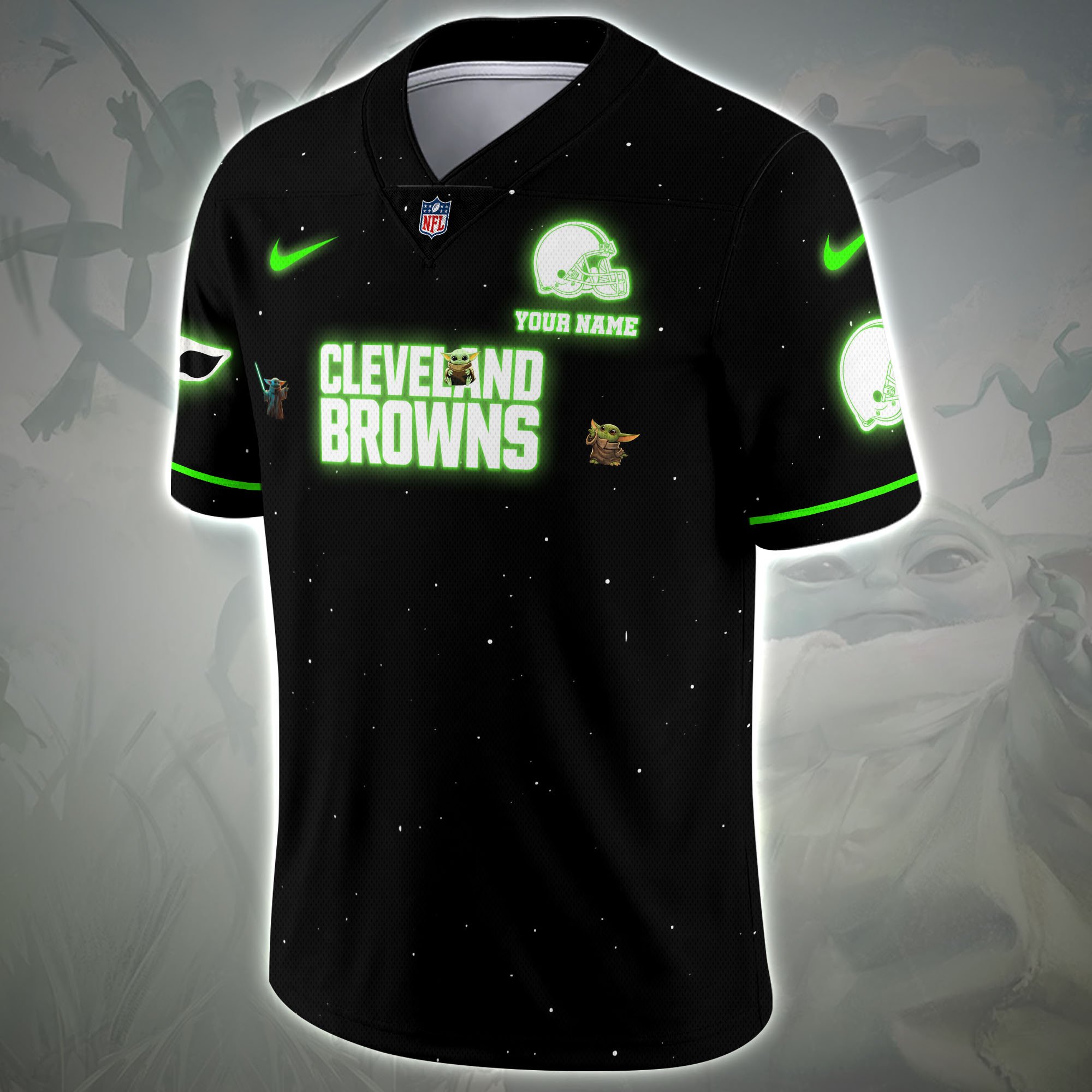 Alternative view of Cleveland Browns Sport Team Vneck Football Jersey Custom Name, Sport Team Shirt For Fan, Sport Gifts ETRG-04171881