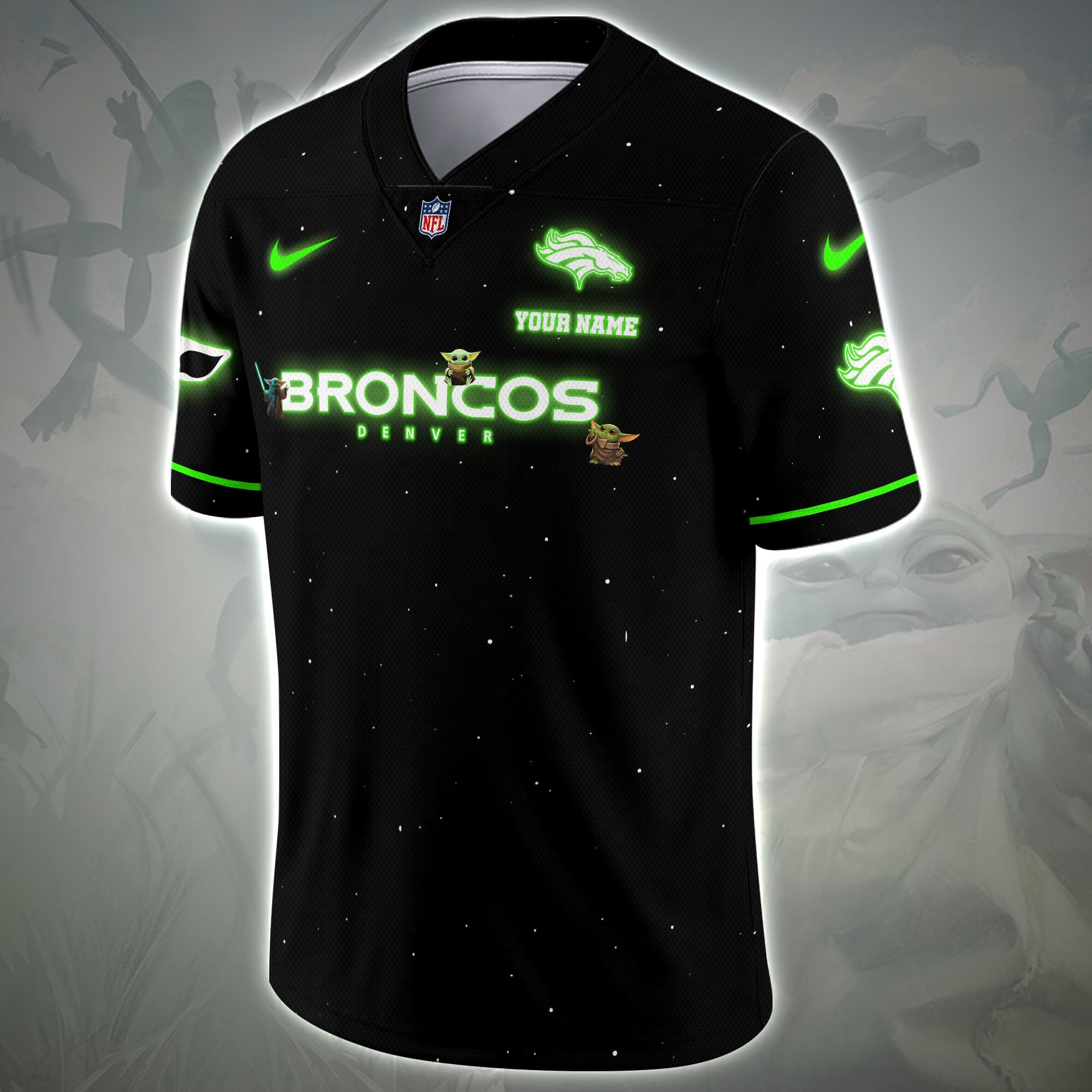 Alternative view of Denver Broncos Sport Team Vneck Football Jersey Custom Name, Sport Team Shirt For Fan, Sport Gifts ETRG-04171881