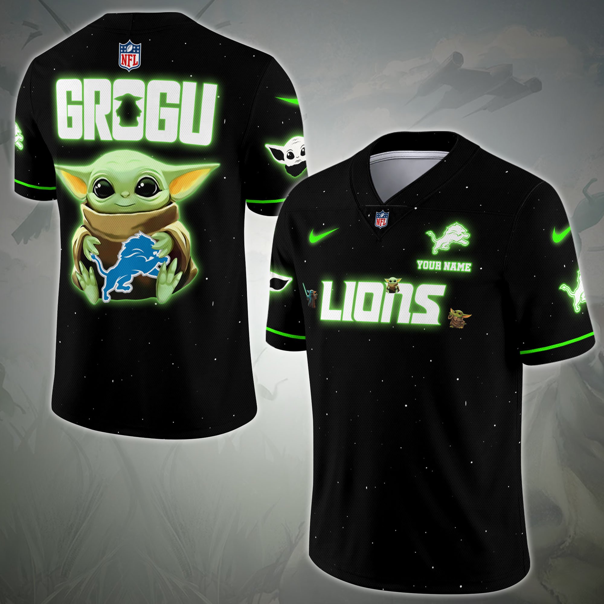 Detroit Lions Sport Team Vneck Football Jersey Custom Name, Sport Team Shirt For Fan, Sport Gifts ETRG-04171881