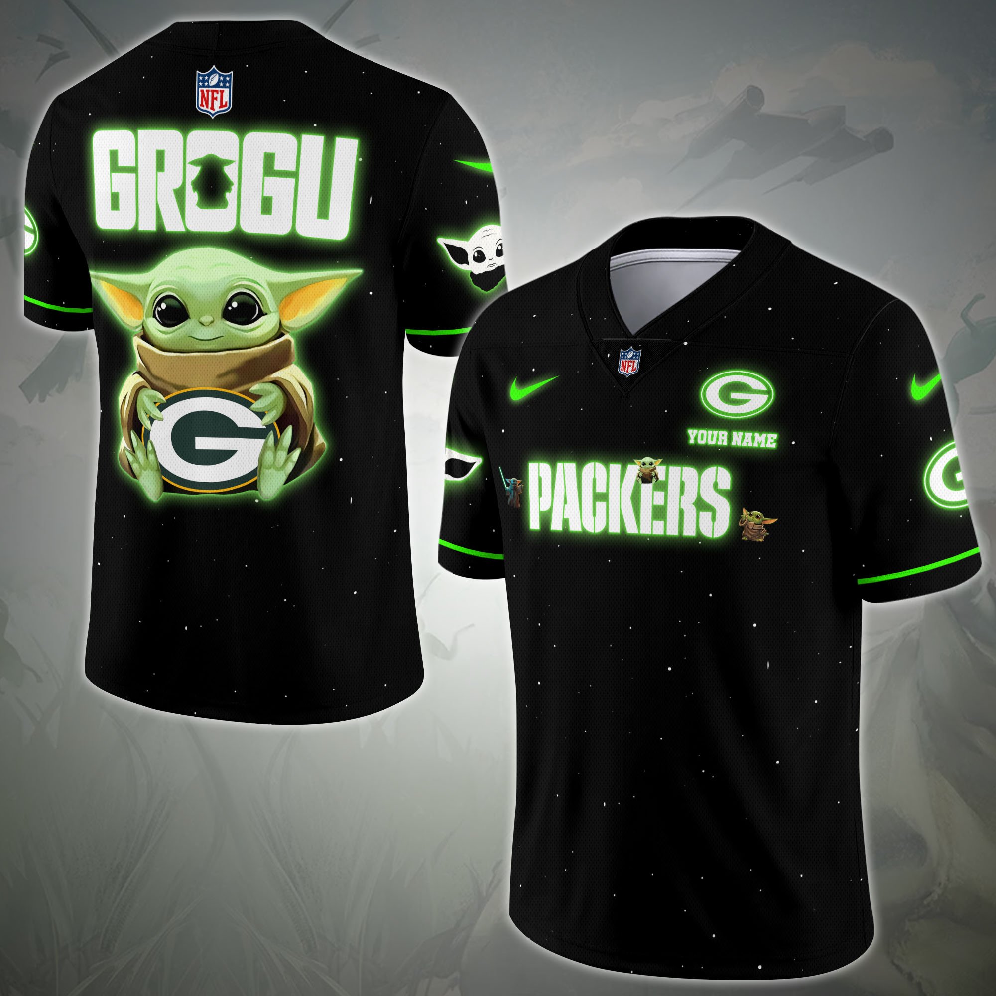 Green Bay Packers Sport Team Vneck Football Jersey Custom Name, Sport Team Shirt For Fan, Sport Gifts ETRG-04171881