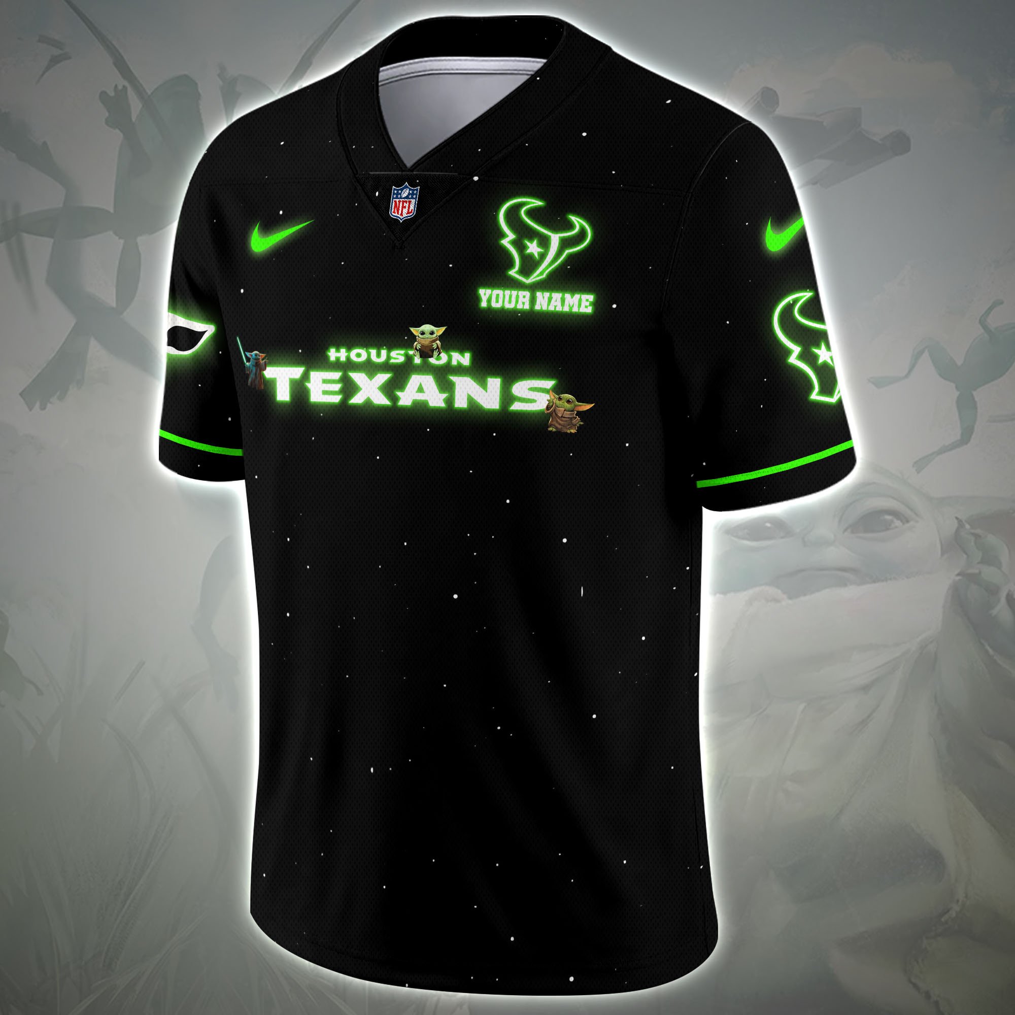 Alternative view of Houston Texans Sport Team Vneck Football Jersey Custom Name, Sport Team Shirt For Fan, Sport Gifts ETRG-04171881