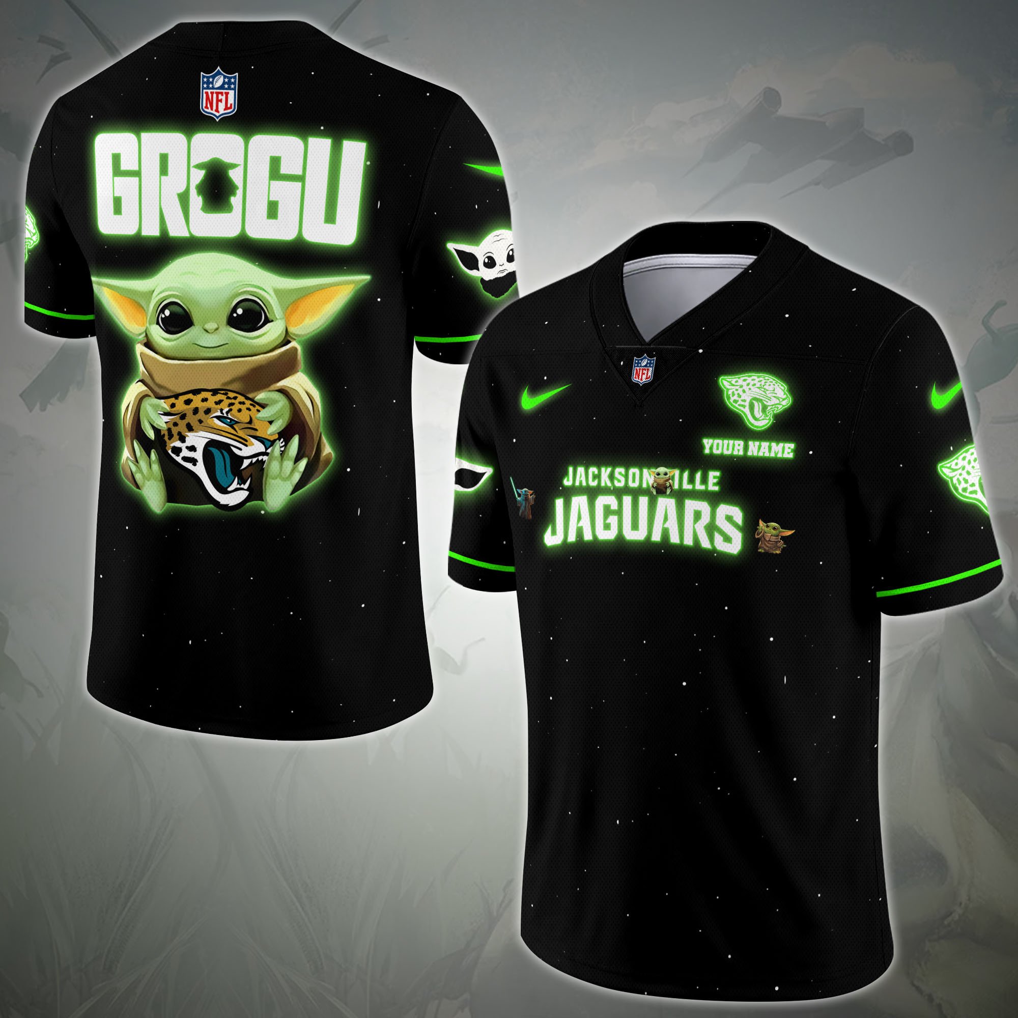 Jacksonville Jaguars Sport Team Vneck Football Jersey Custom Name, Sport Team Shirt For Fan, Sport Gifts ETRG-04171881
