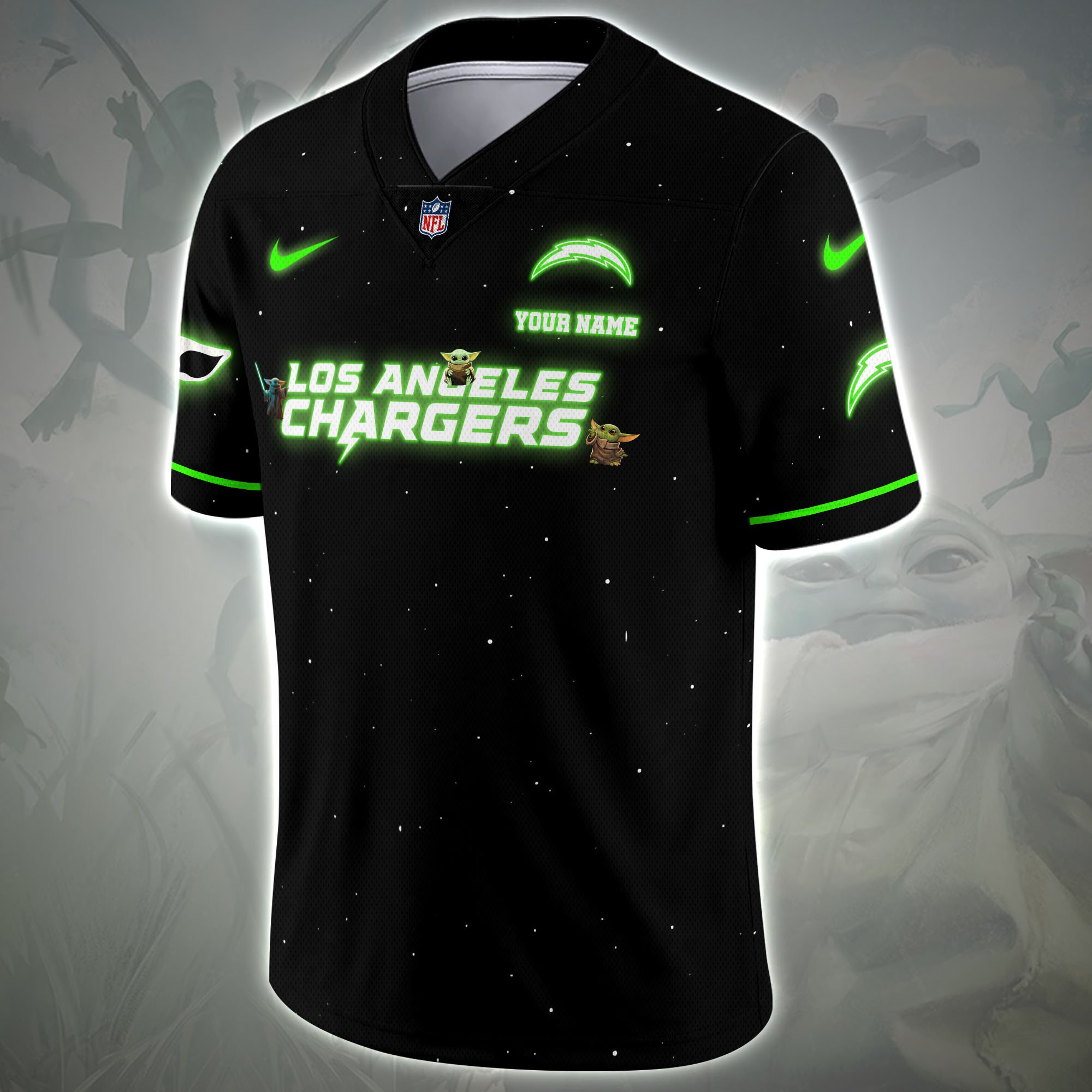 Alternative view of Los Angeles Chargers Sport Team Vneck Football Jersey Custom Name, Sport Team Shirt For Fan, Sport Gifts ETRG-04171881