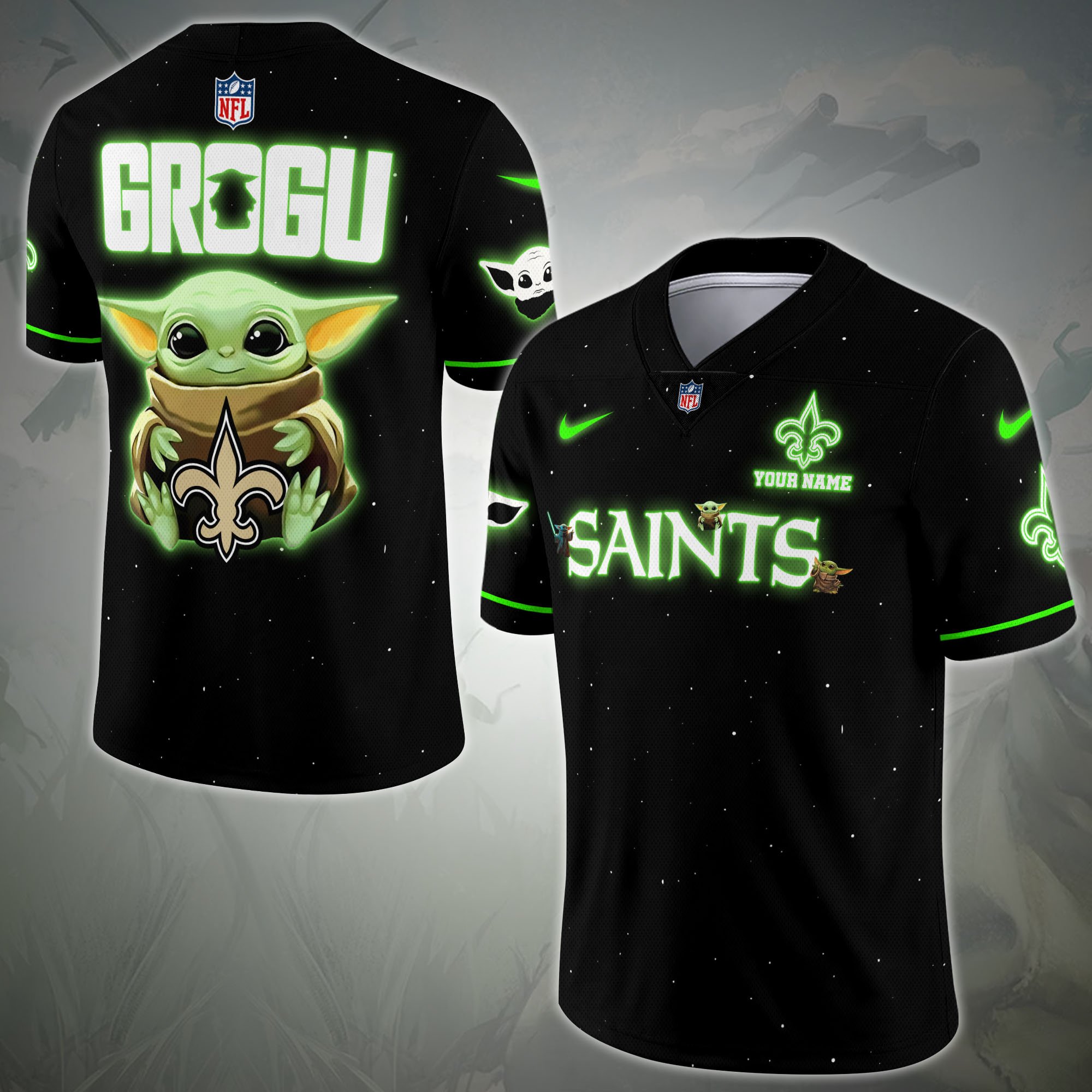 New Orleans Saints Sport Team Vneck Football Jersey Custom Name, Sport Team Shirt For Fan, Sport Gifts ETRG-04171881