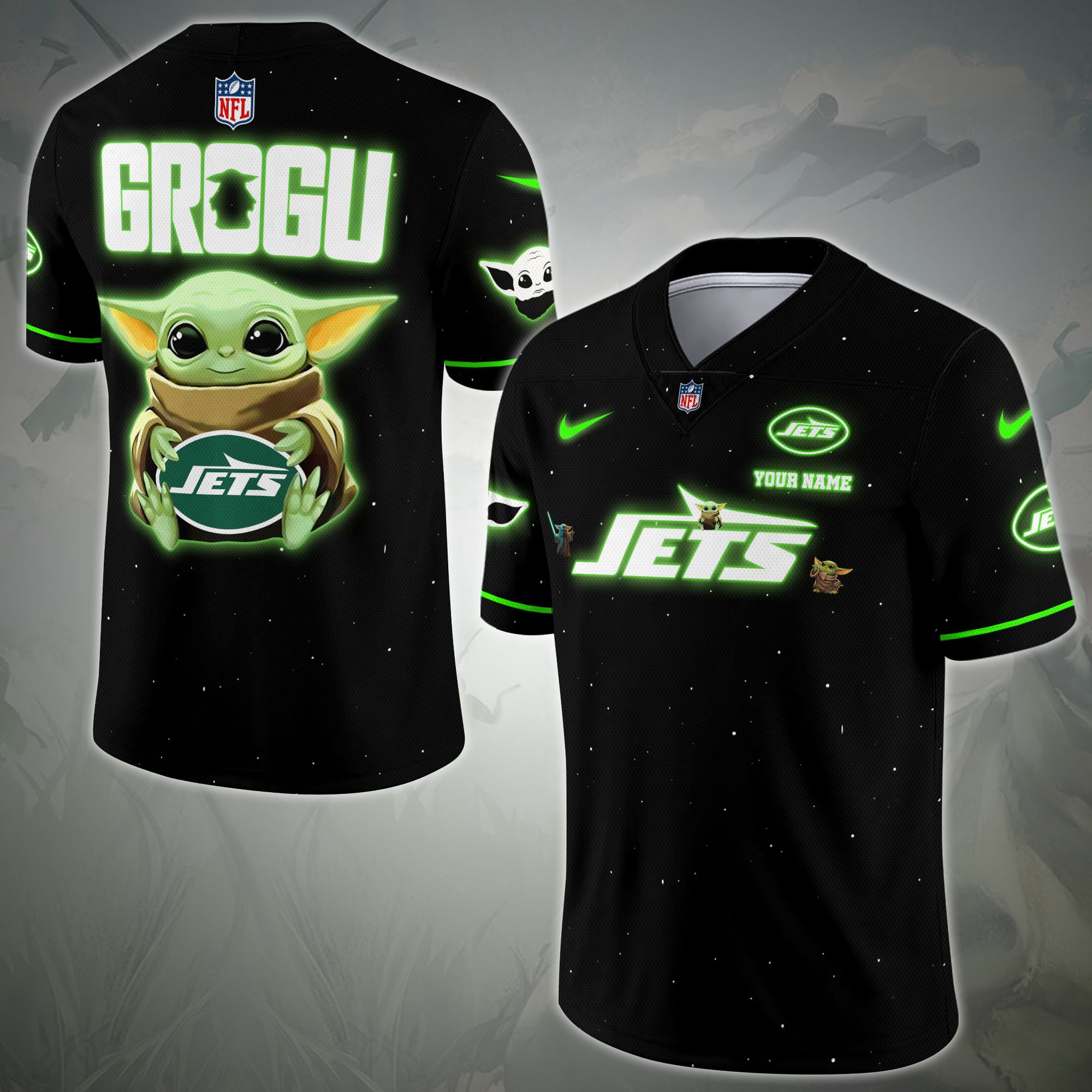 New York Jets Sport Team Vneck Football Jersey Custom Name, Sport Team Shirt For Fan, Sport Gifts ETRG-04171881