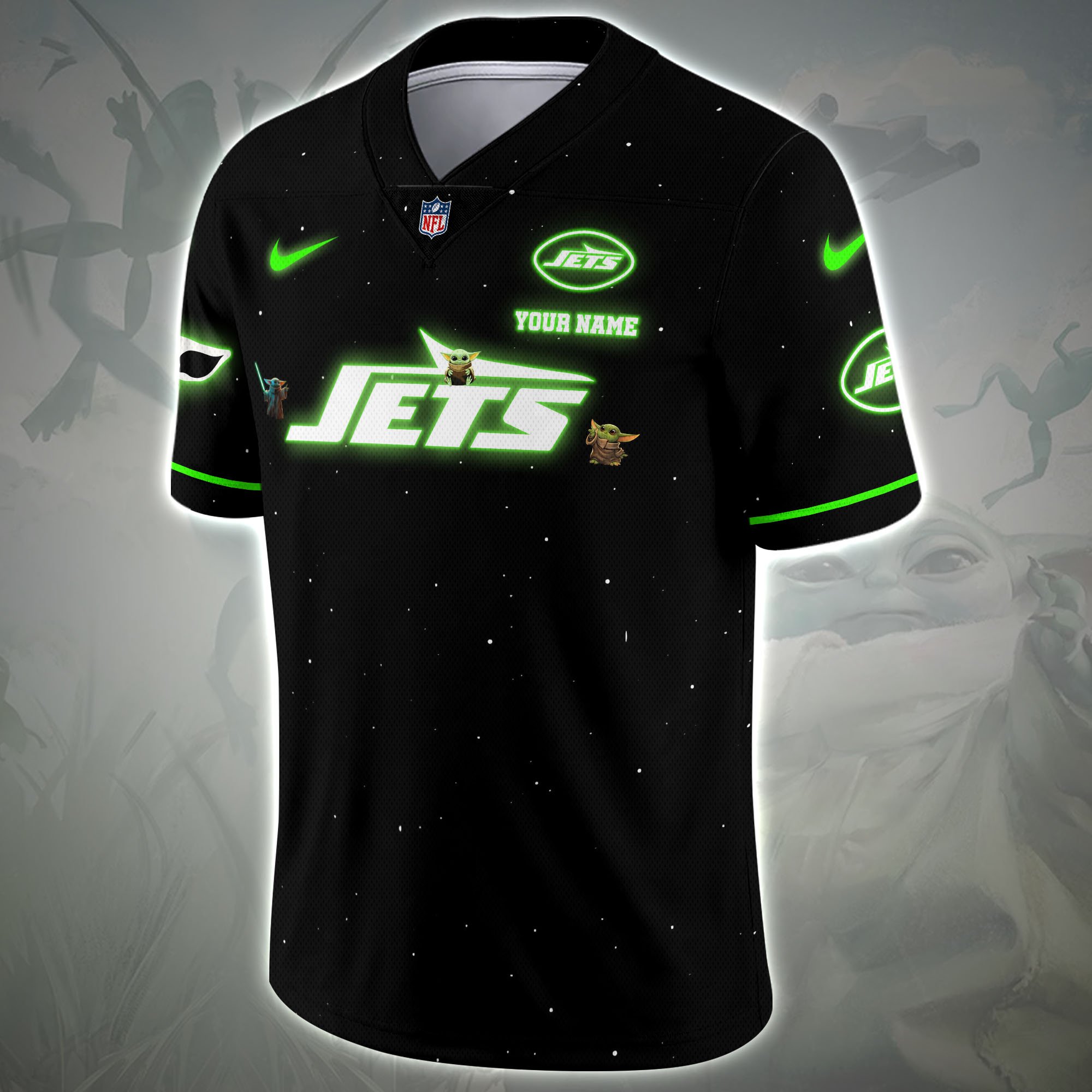 Alternative view of New York Jets Sport Team Vneck Football Jersey Custom Name, Sport Team Shirt For Fan, Sport Gifts ETRG-04171881