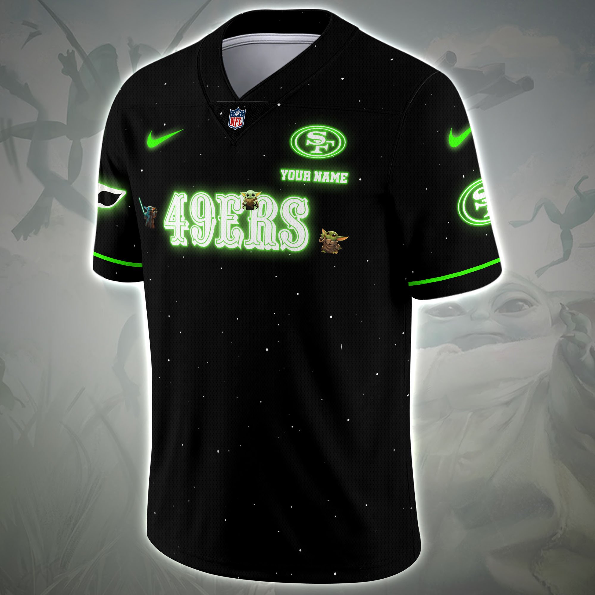 Alternative view of San Francisco 49ers Sport Team Vneck Football Jersey Custom Name, Sport Team Shirt For Fan, Sport Gifts ETRG-04171881