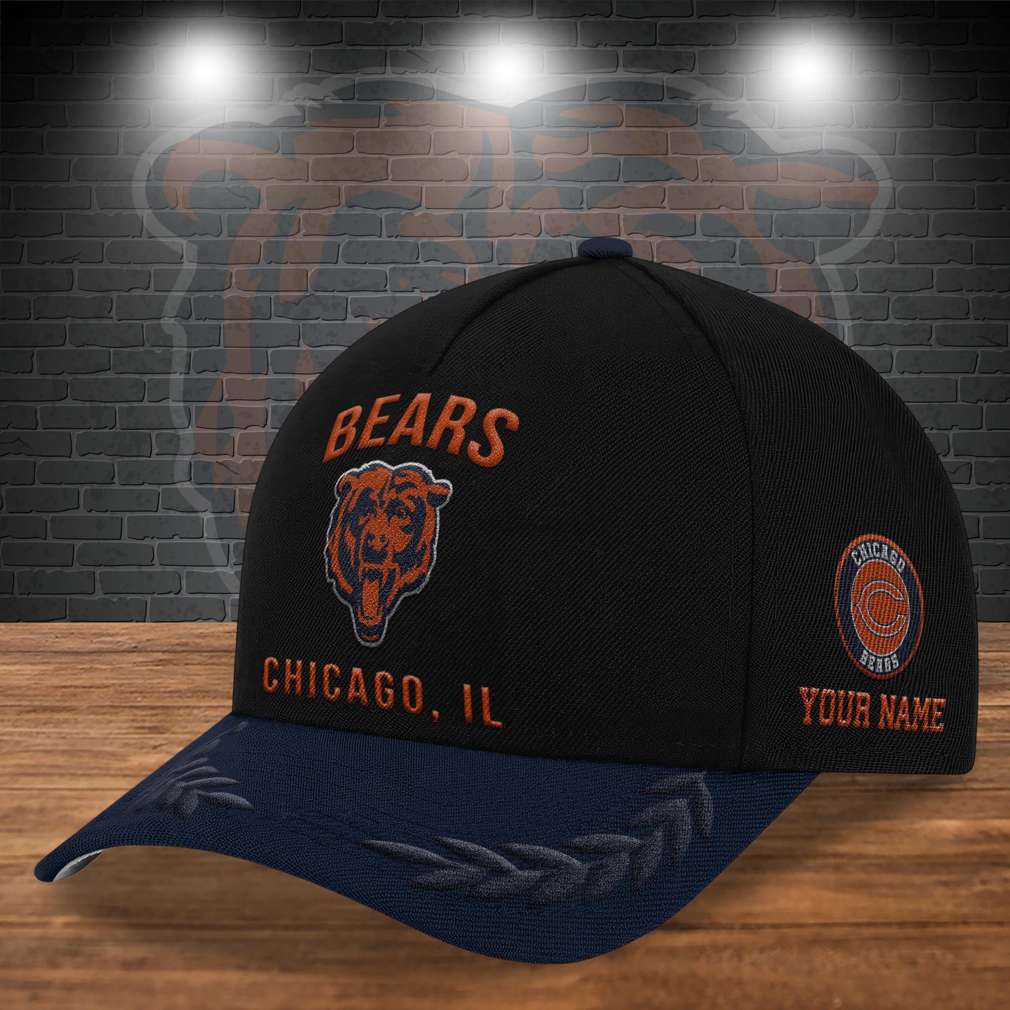 Alternative view of Chicago Bears Cap New 2025 Version Custom Your Name, Sport Team Cap, Sport Gift For Fans EHIVM-04151850 